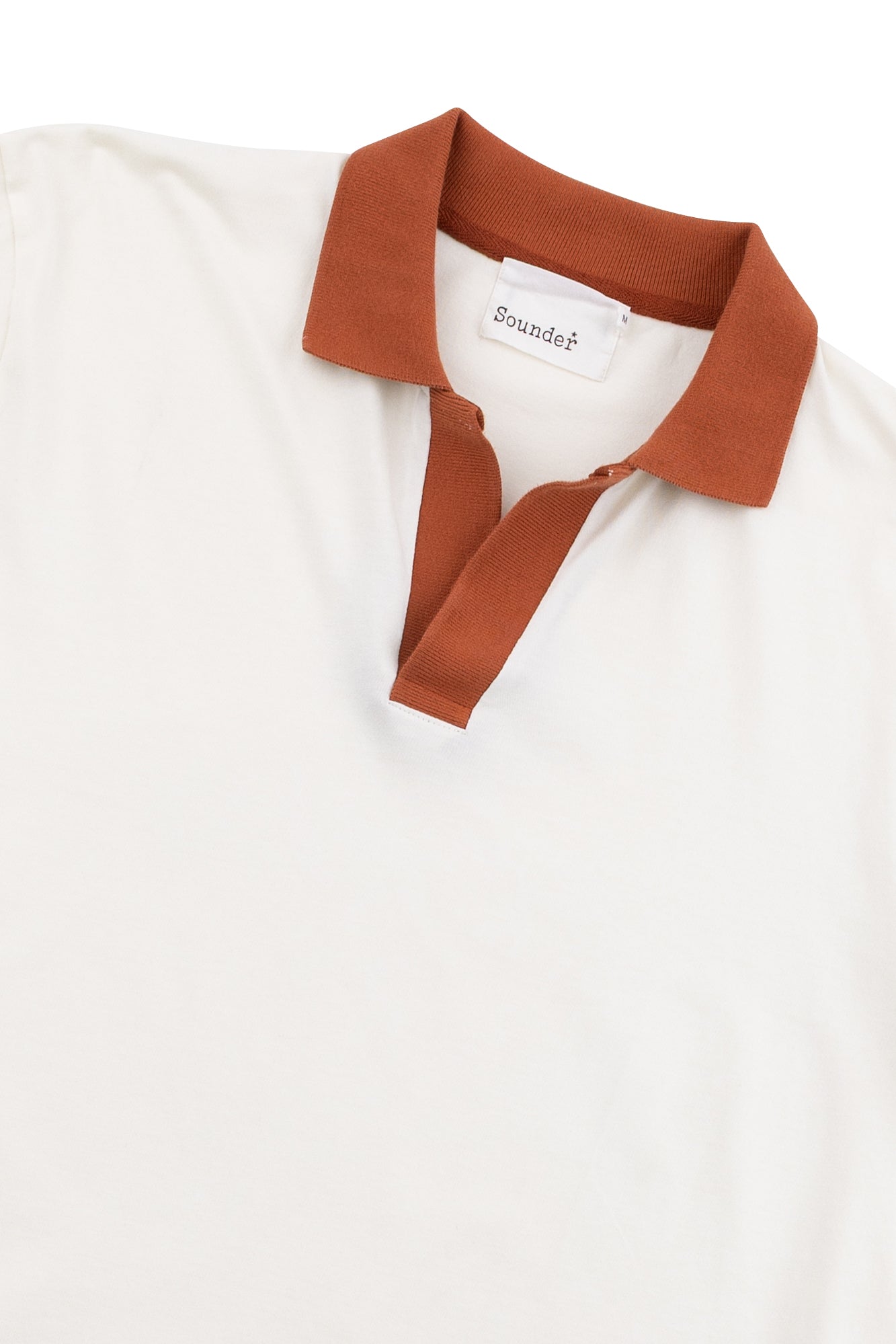 Capri Collar Polo - White / Spice