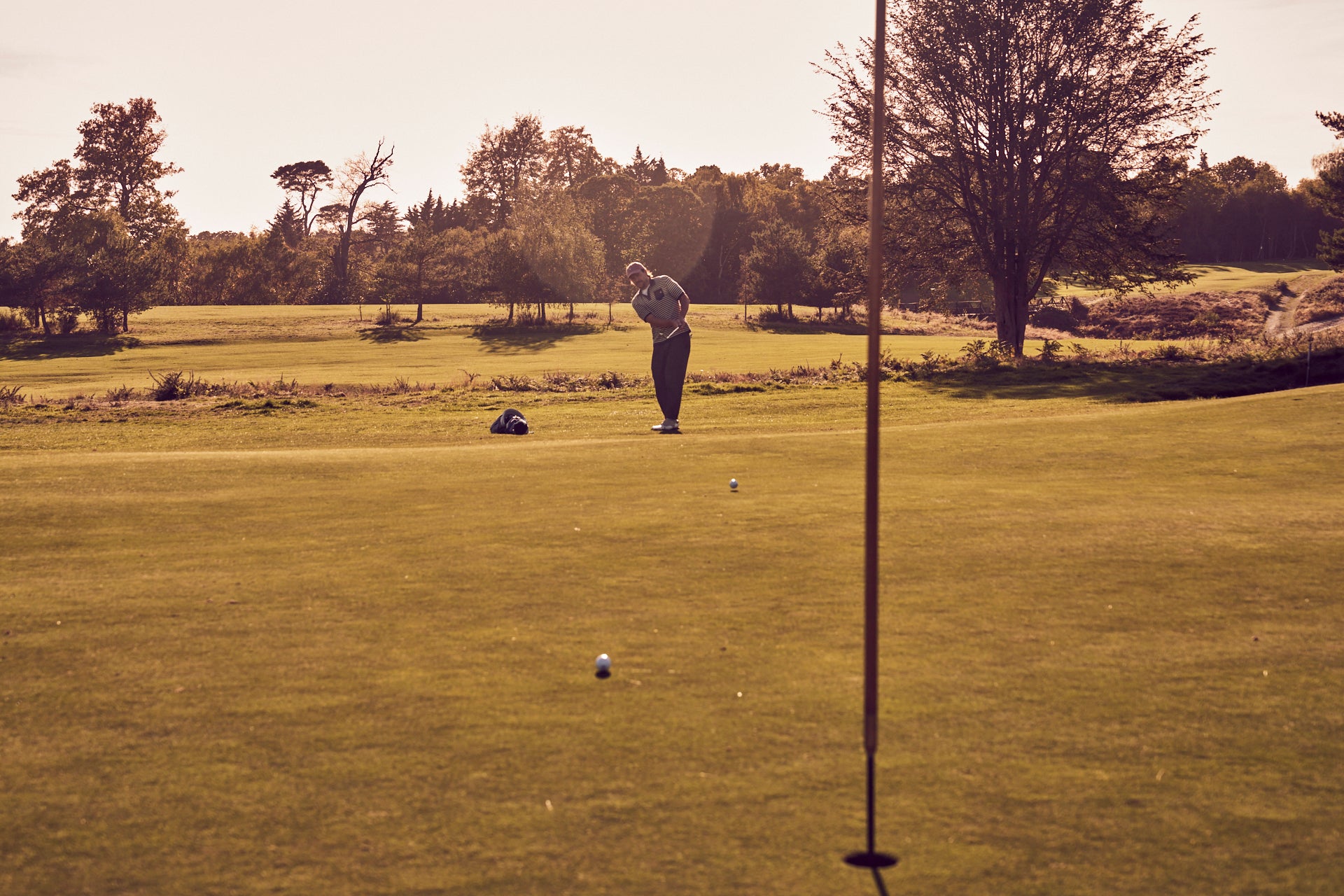 Fuzzy Pocket Polo - Navy / Ecru