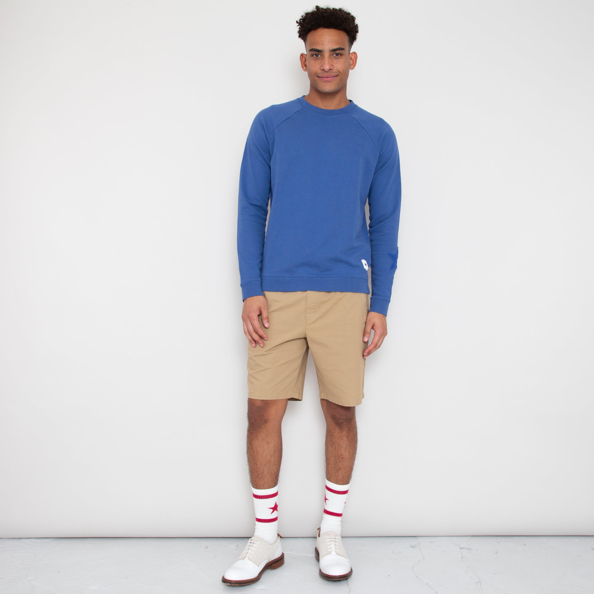 Sounder Golf | Sounder Golf | Clothing | Sweats| Raglan Star Sweat - Sea Blue | Knits & Sweats