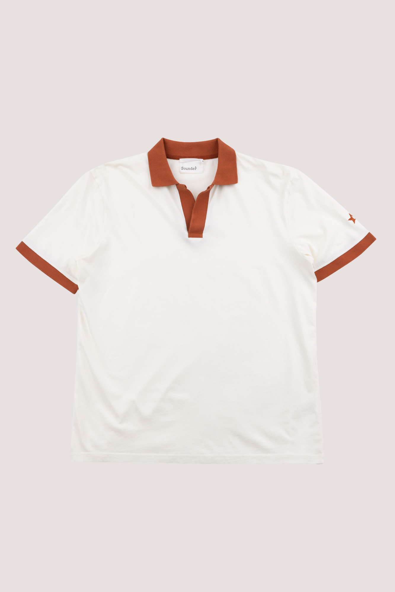 Capri Collar Polo - White / Spice