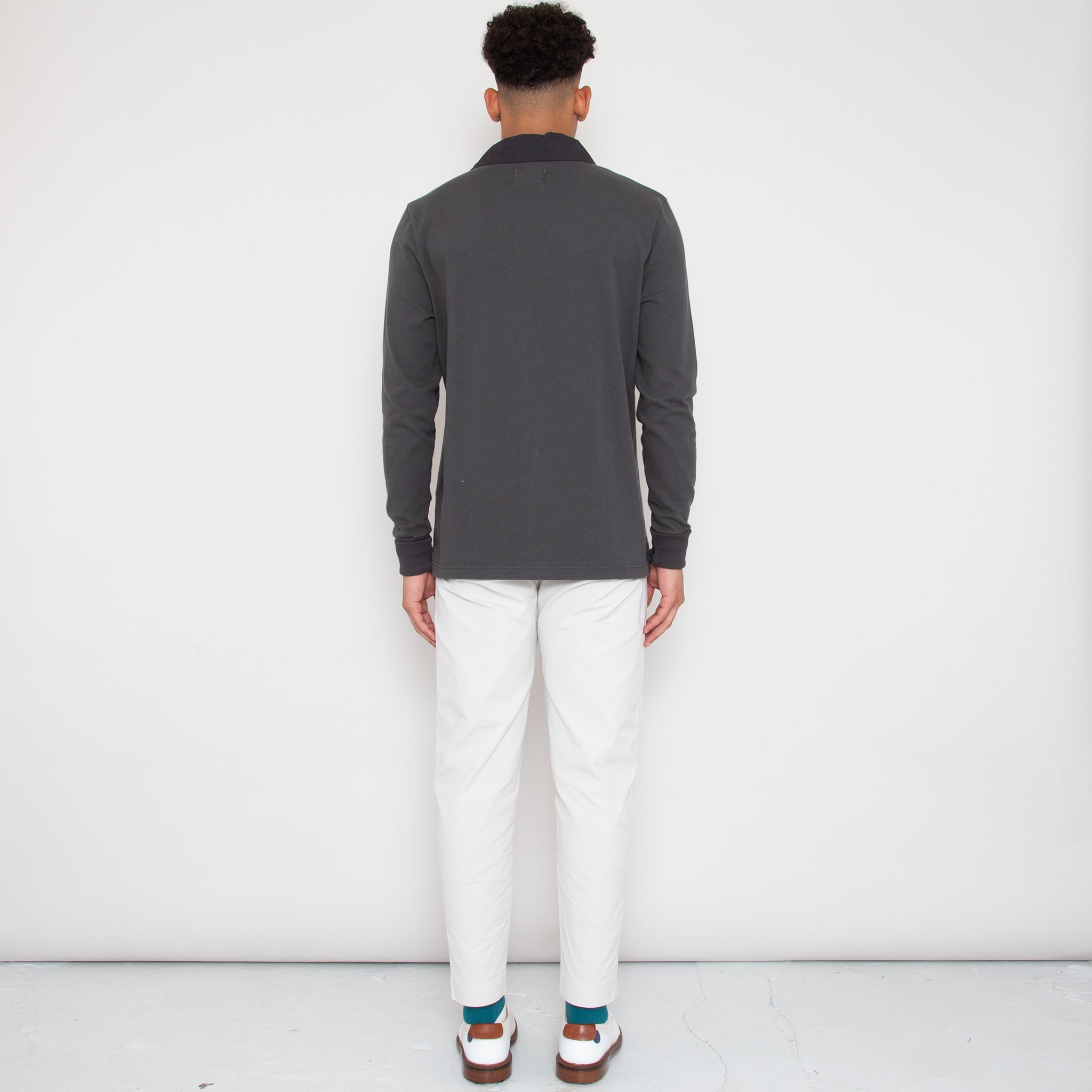 Sounder Golf | Sounder Golf | Sweats | Big Mach Long Sleeve Polo Sweat - Charcoal | Knits & Sweats