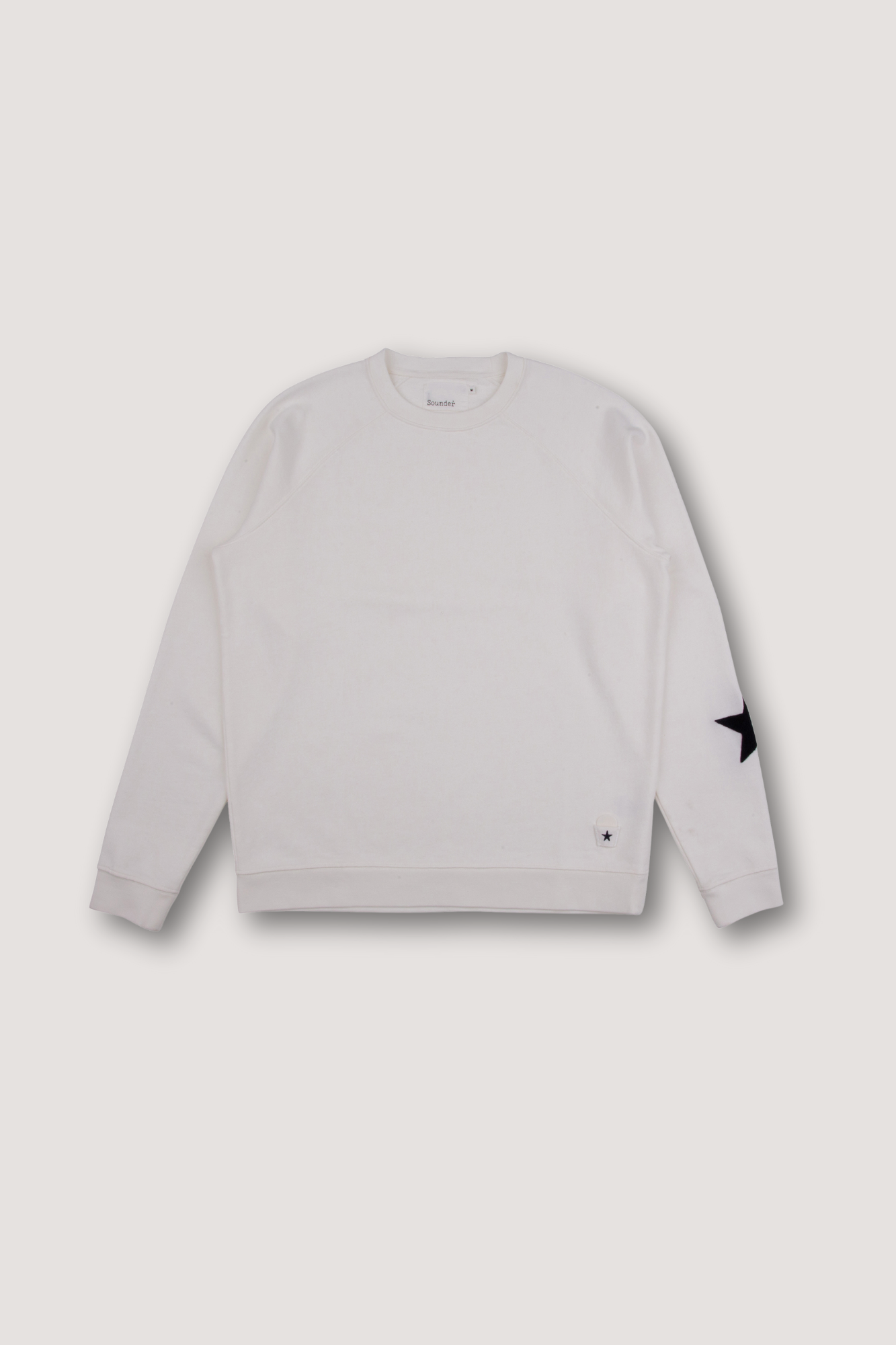 Raglan Star Sweat - Ecru with Navy Star