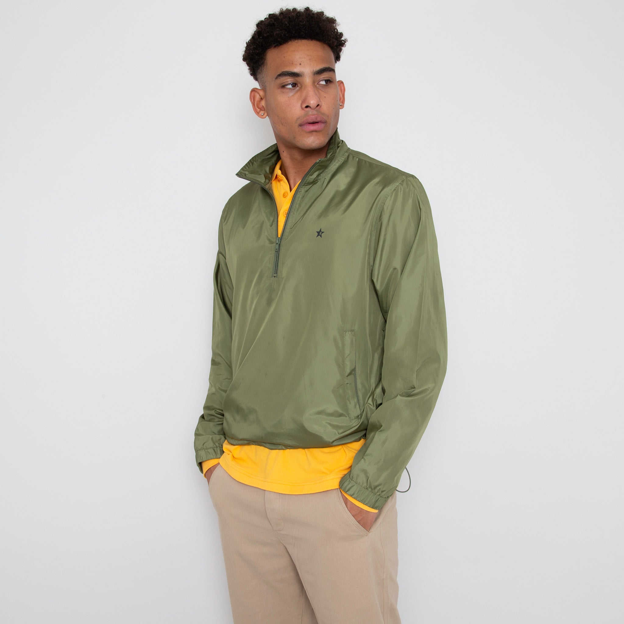 Sounder Golf | Sounder Golf | Outerwear | Pac Mach Half Zip - Olive Ripstop | Outerwear