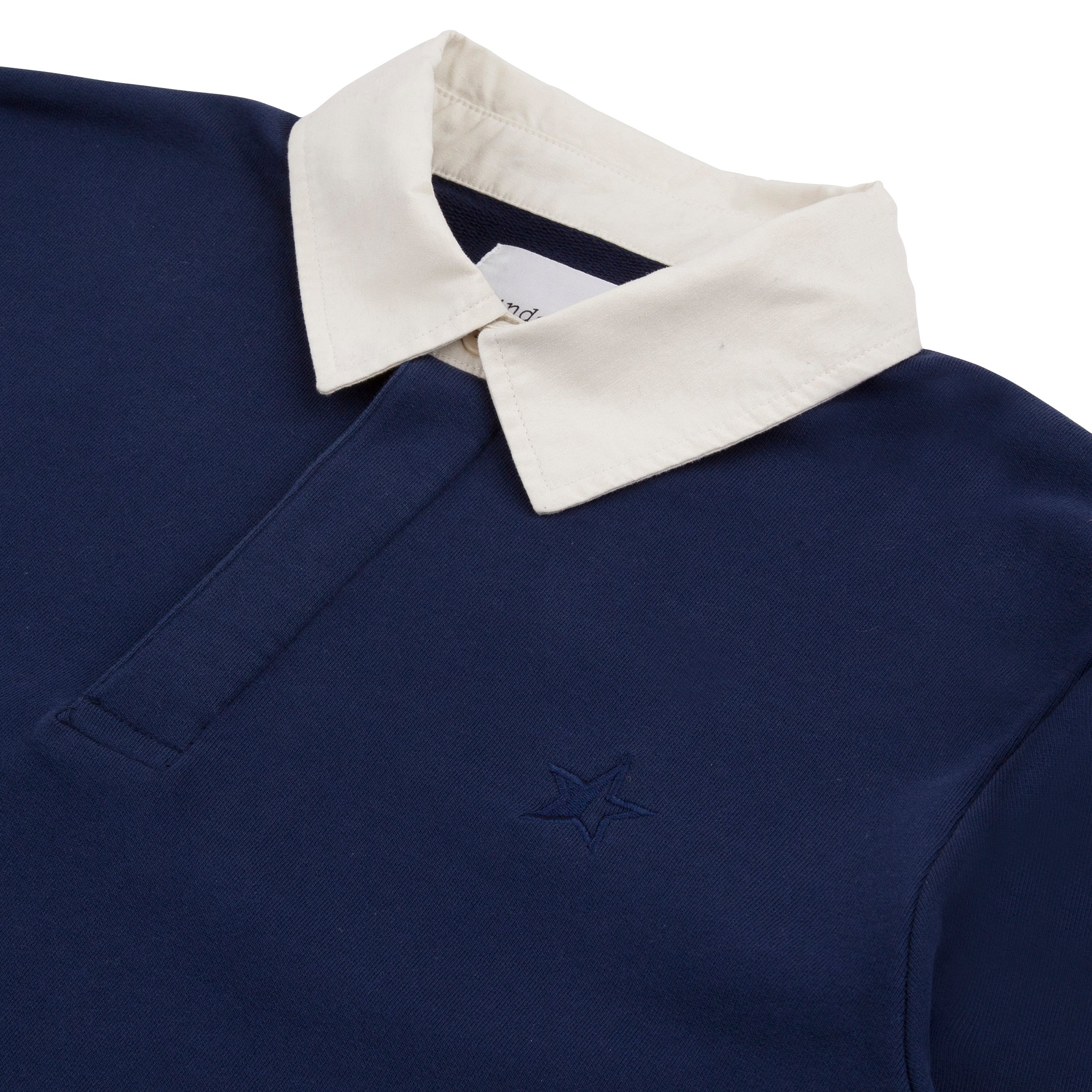 Sounder Golf | Sounder Golf | Sweats | Big Mach Long Sleeve Polo Sweat - Deep Navy / Natural | Knits & Sweats