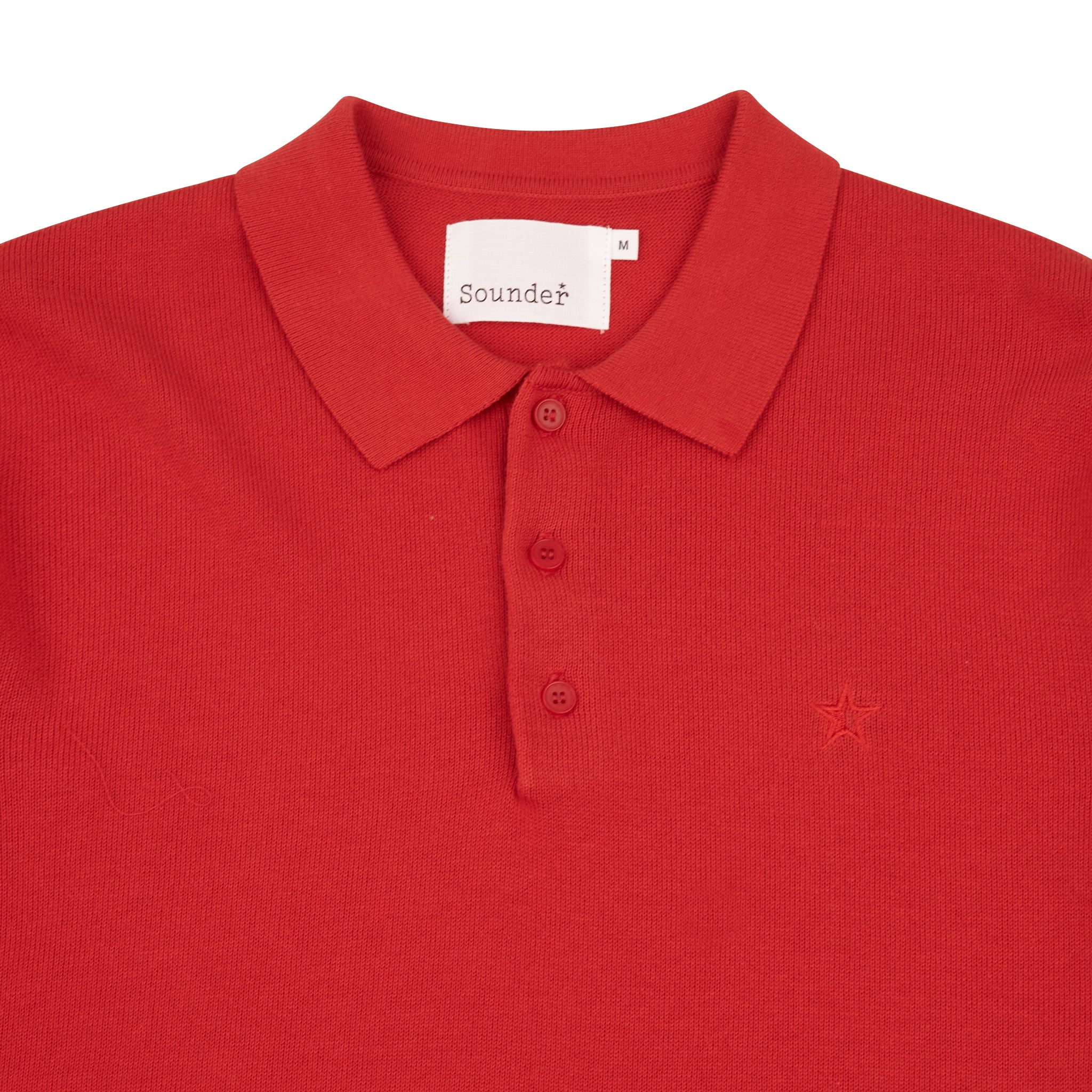Sounder Golf | Sounder Golf | Clothing | Knits | Fine Cut Knitted Polo - Lava Red | Knits & Sweats