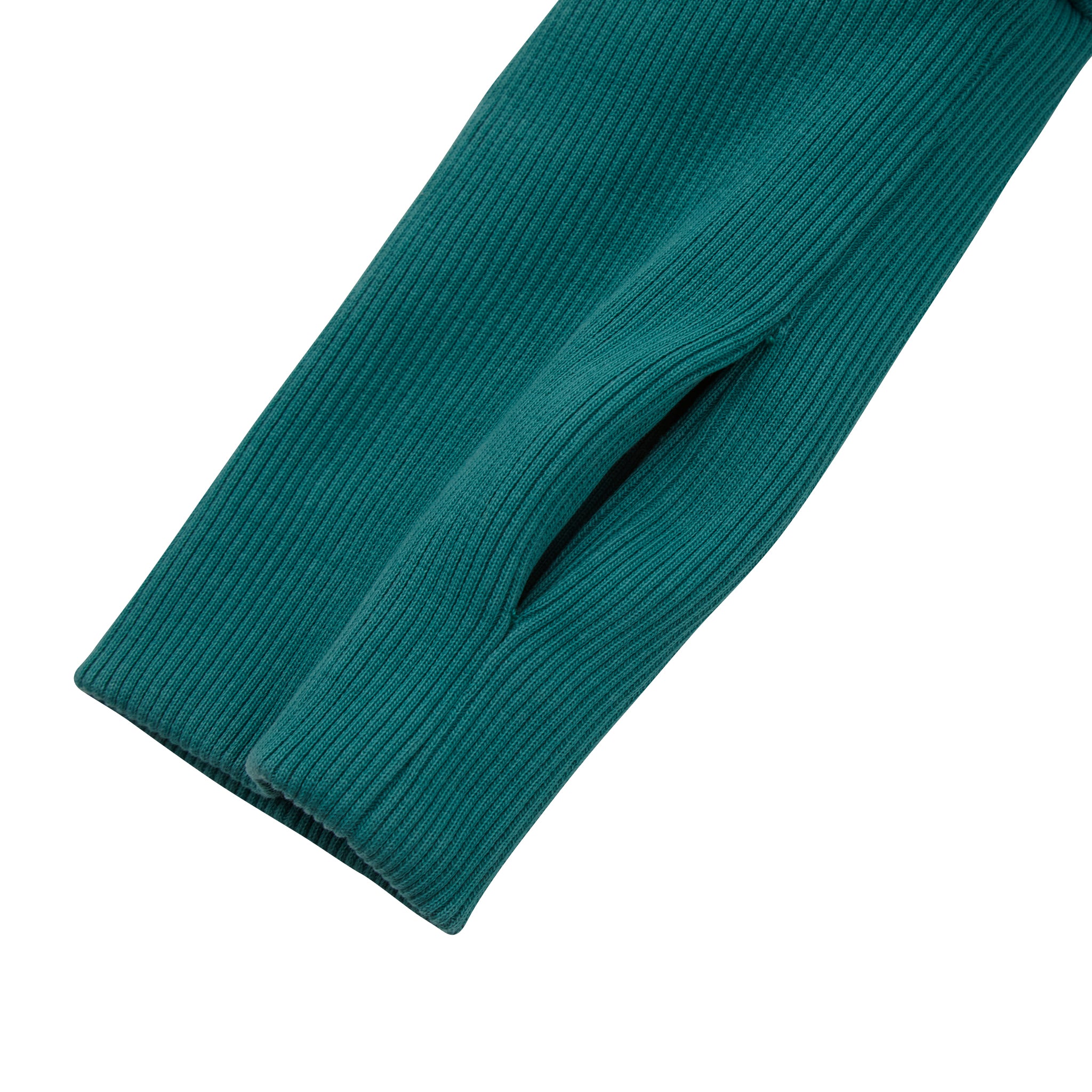 Sounder Golf | Sounder Golf | Sweats | Big Mach Long Sleeve Polo Sweat - Jade and White | Knits & Sweats