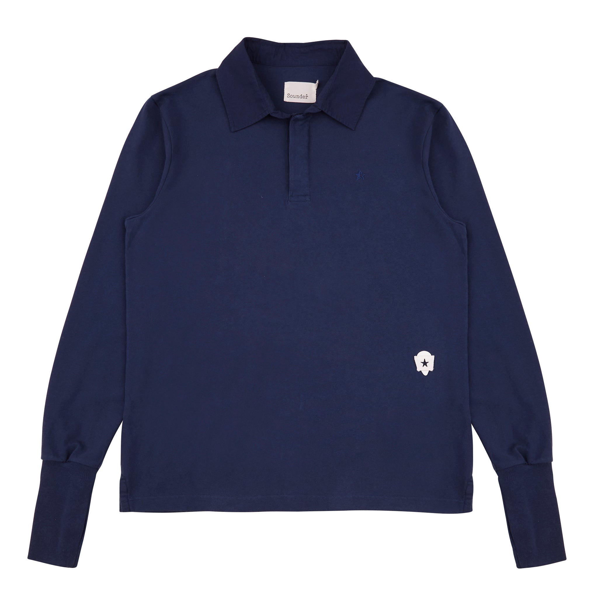 Sounder Golf | Sounder Golf | Sweats | Big Mach Long Sleeve Polo Sweat - Petrol Blue | Knits & Sweats