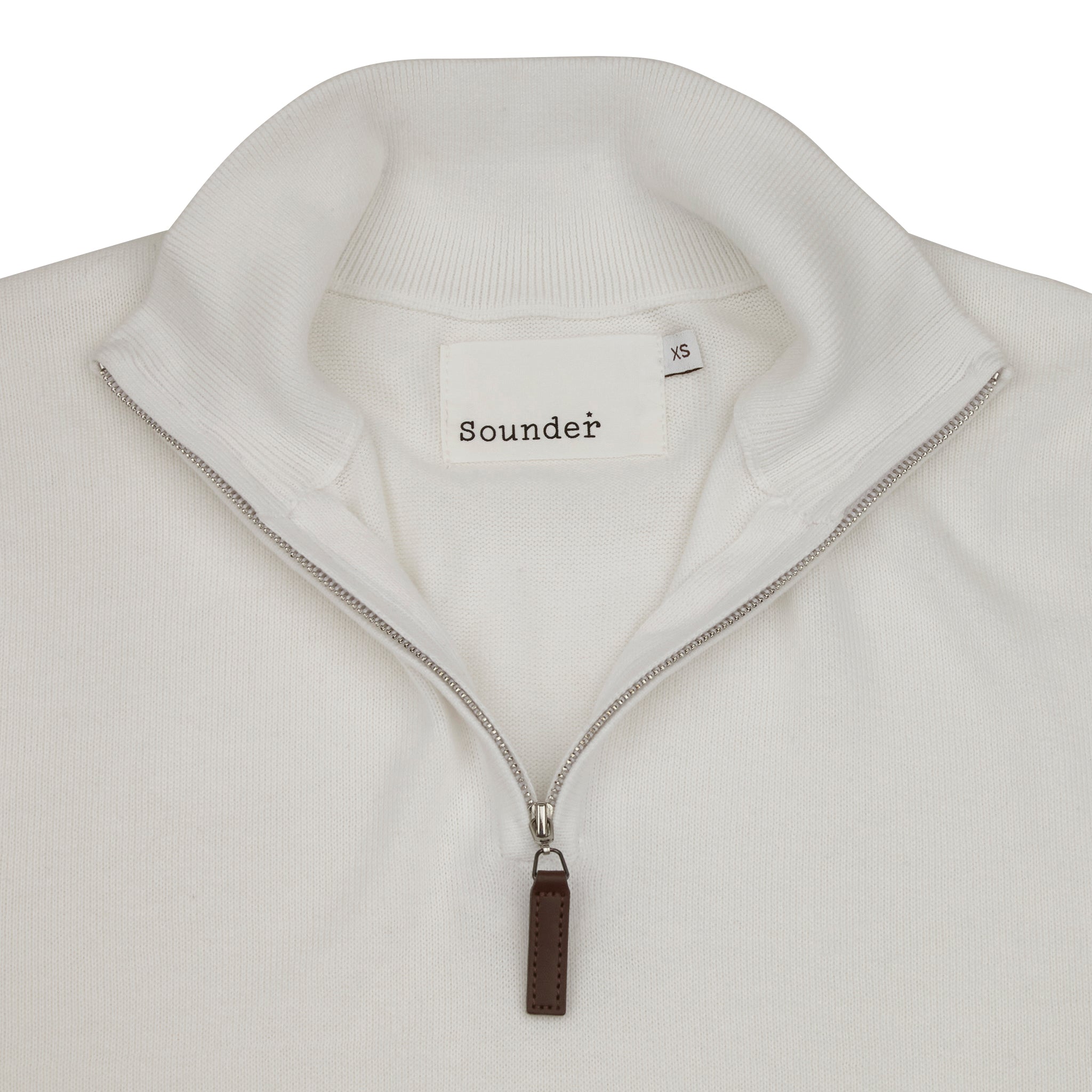 Sounder Golf | Sounder Golf | Knits | Fine Cut Half Zip - Off White | Knits & Sweats
