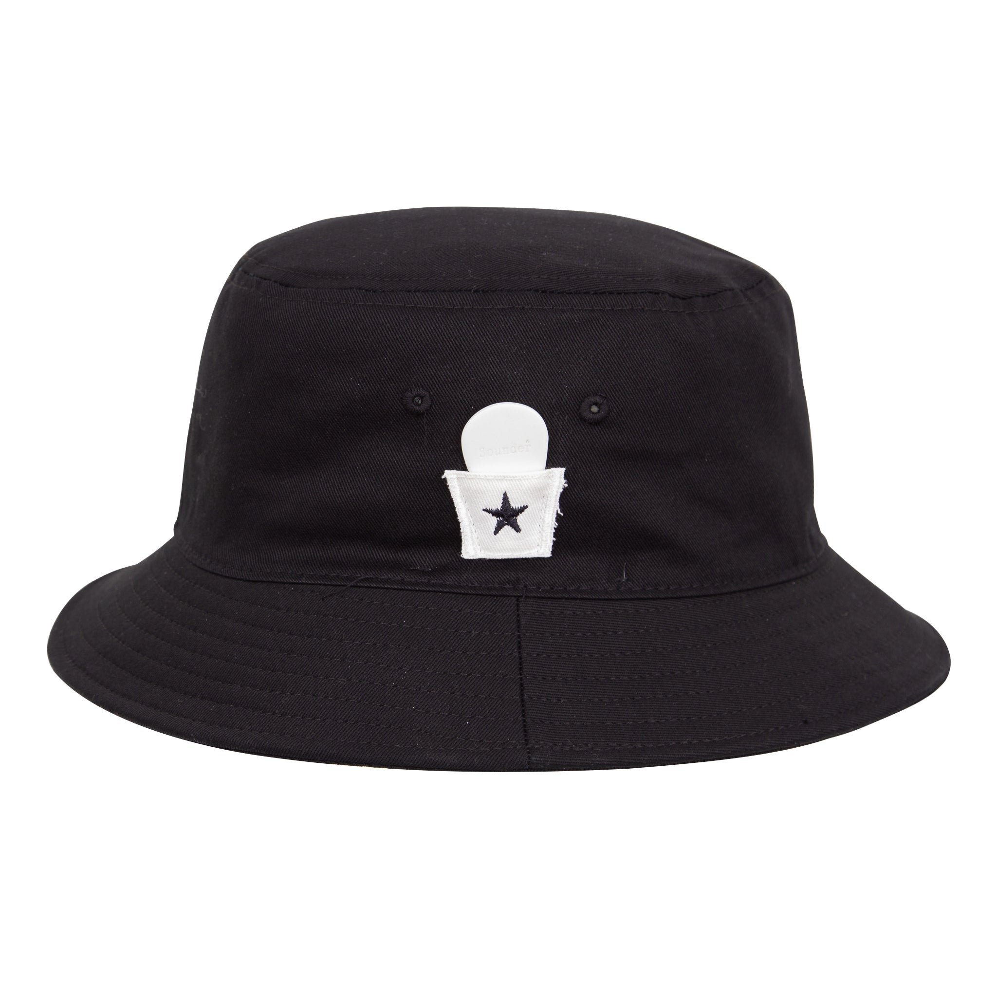 Sounder Golf | Sounder Golf | Hats | Star Bucket Hat with Ball Marker - Black | Hats & Caps