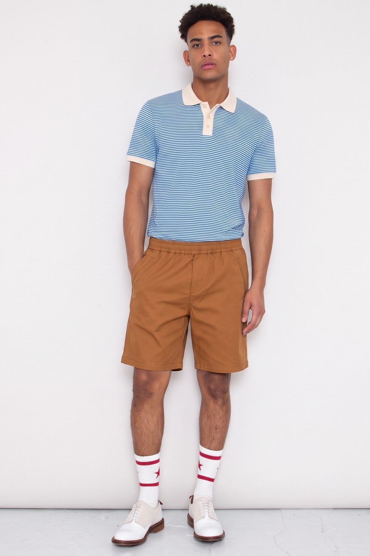 Play Well Polo - Royal Blue / Off White Stripe