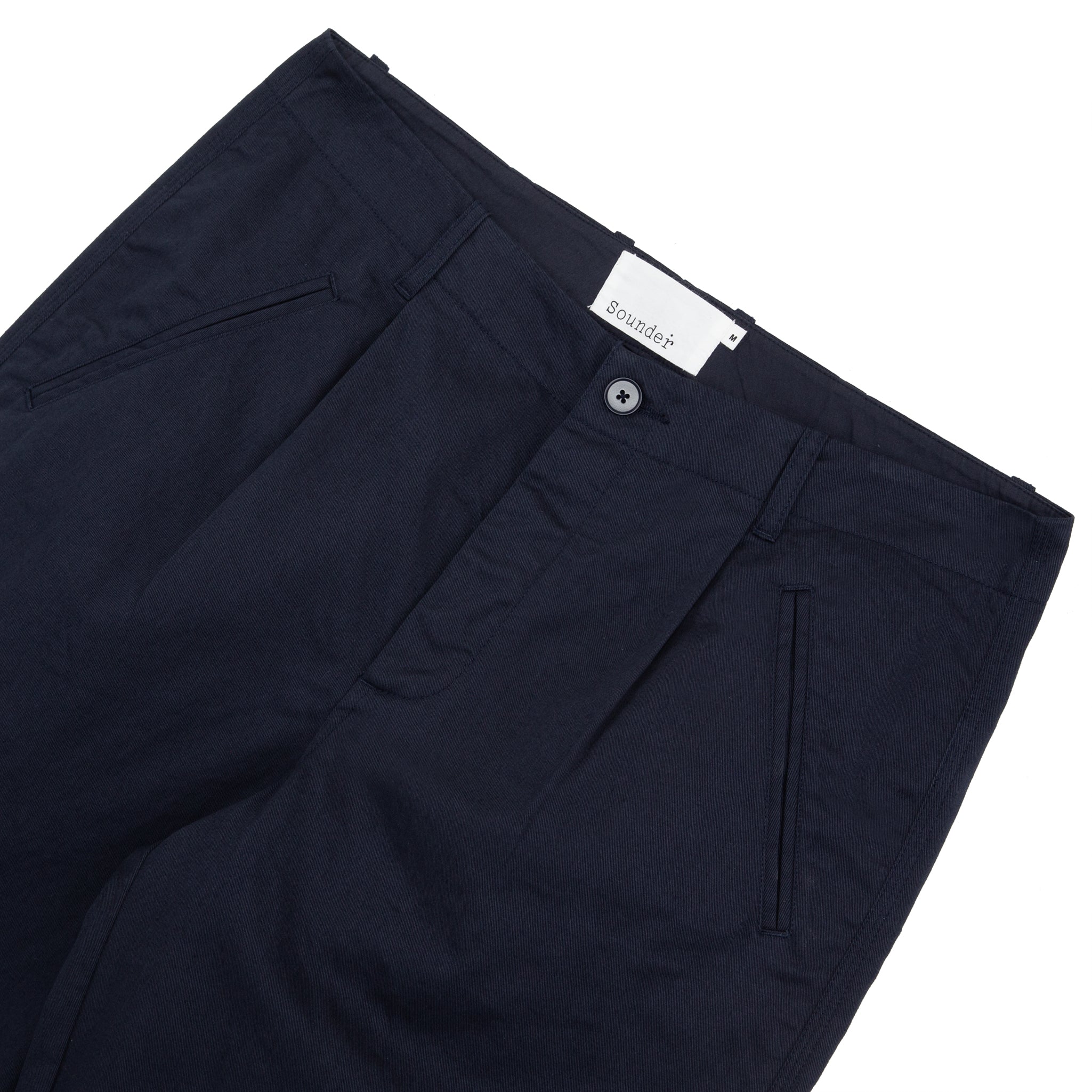 Sounder Golf | Sounder Golf | Clothing | Trousers | Good Walk Chino - Navy Cotton Twill with Navy Star Embroidery | Trousers & Shorts