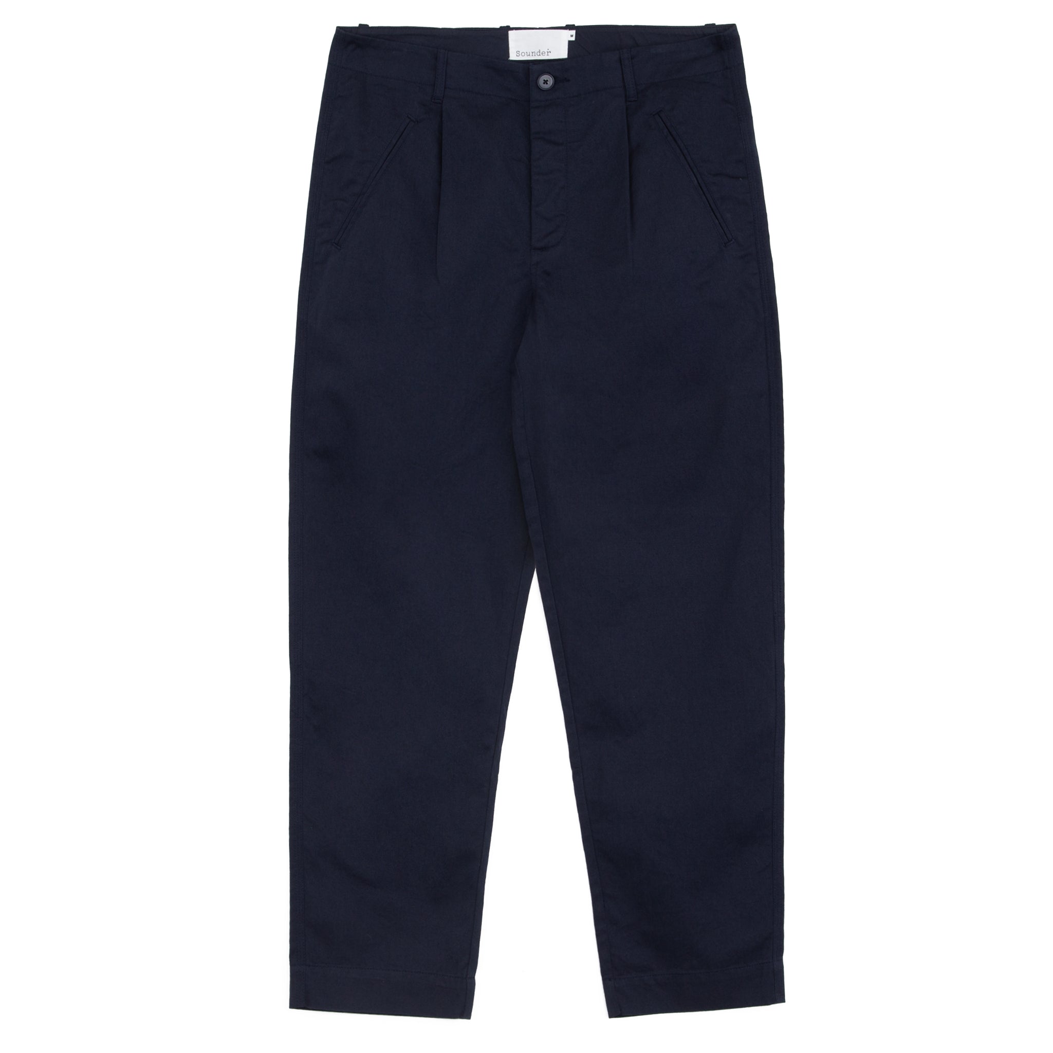 Sounder Golf | Sounder Golf | Clothing | Trousers | Good Walk Chino - Navy Cotton Twill with Navy Star Embroidery | Trousers & Shorts