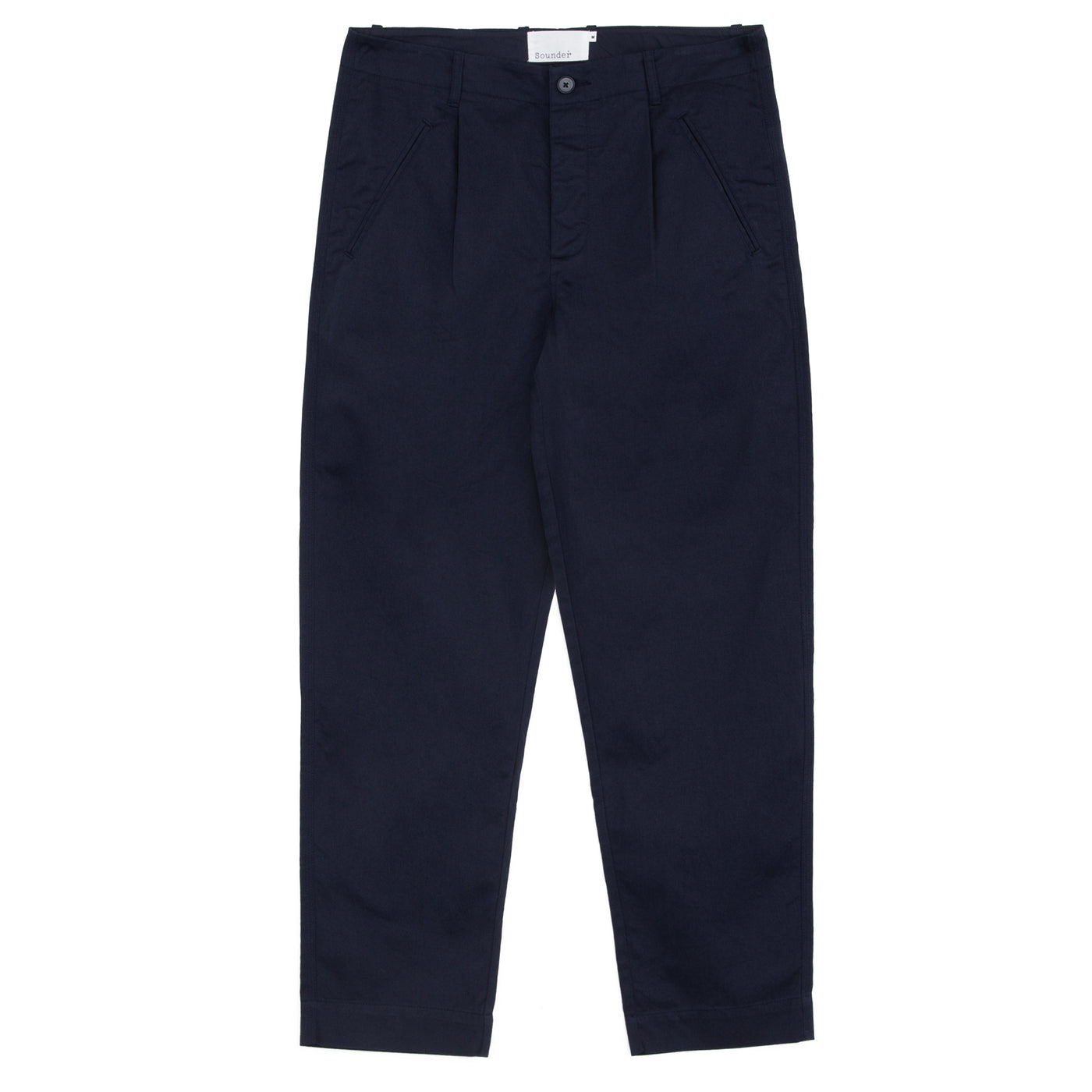 Good Walk Chino - Navy Cotton Twill with Navy Star Embroidery