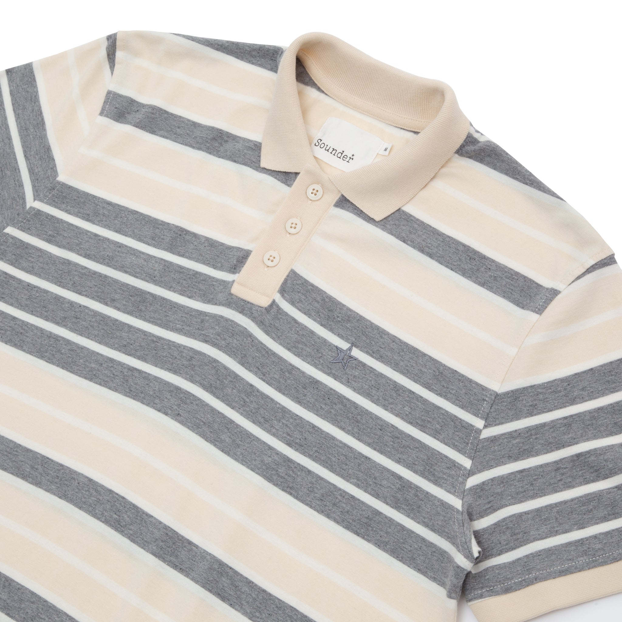 Sounder Golf | Sounder Golf | Clothing | Polos | Play Well Polo - Mid Grey / Natural | Polos