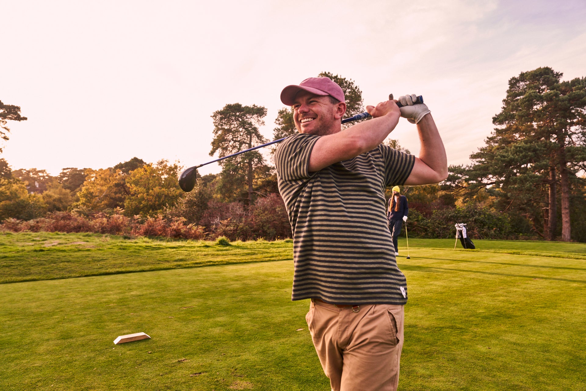 Stripe T-Shirt in Olive and Charcoal