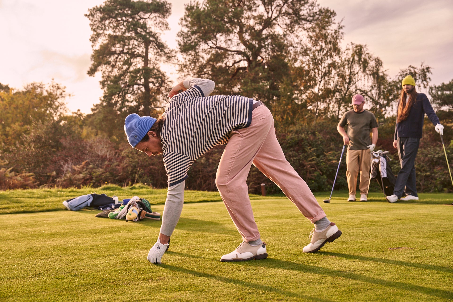 Sounder Golf | Sounder Golf | Clothing | Knits | Eden Knit with Pointelle Star - Light Grey Melange | Knits & Sweats