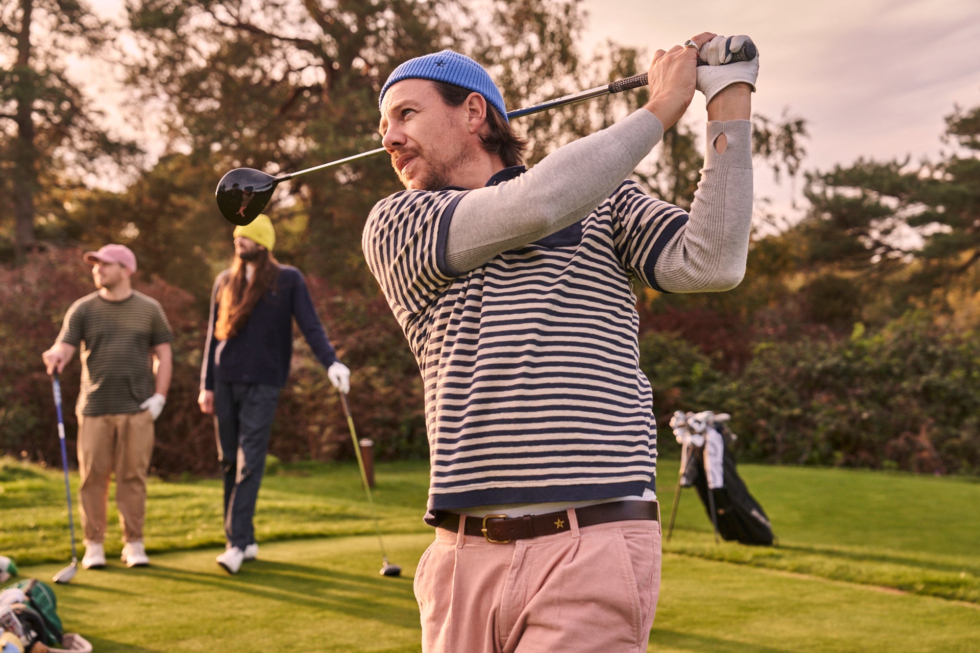 Sounder Golf | Sounder Golf | Clothing | Knits | Eden Knit with Pointelle Star - Light Grey Melange | Knits & Sweats