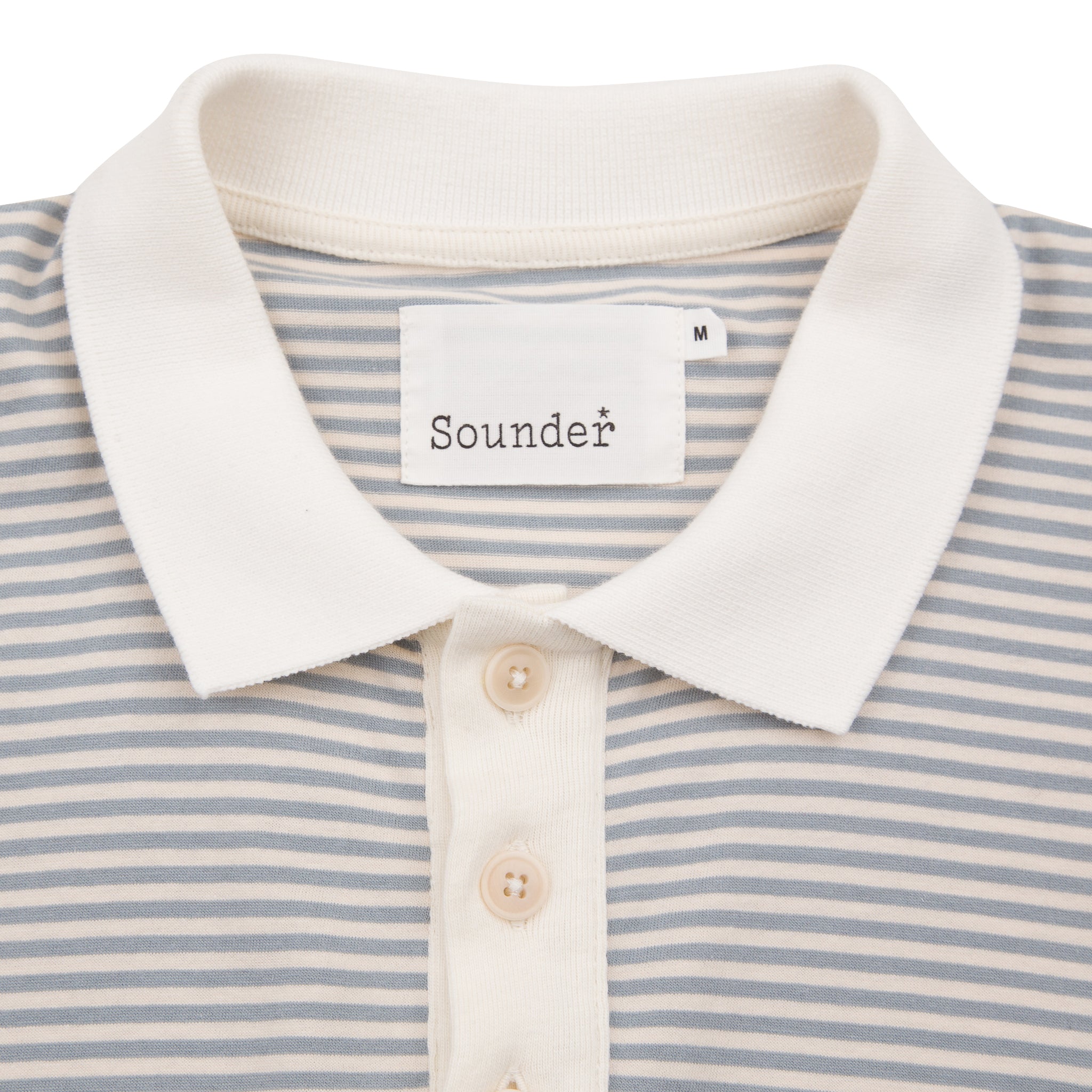 Sounder Golf | Sounder Golf | Clothing | Polos | Play Well Polo - Dove Grey and Off White Stripe | Polos