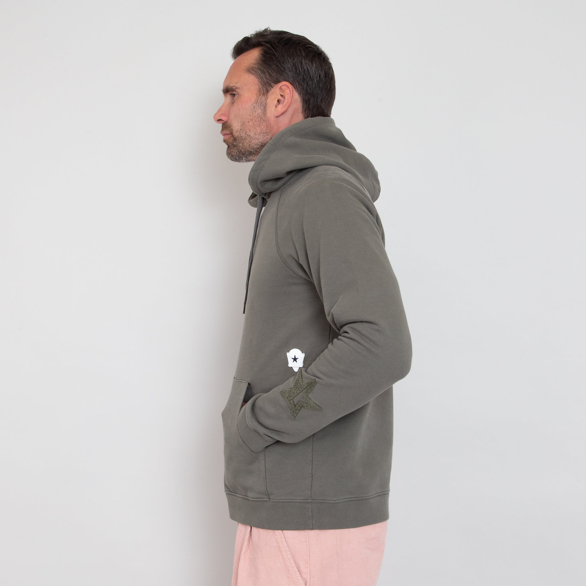 Sounder Golf | Sounder Golf | Clothing | Sweats | Raglan Star Hoodie - Slate | Knits & Sweats