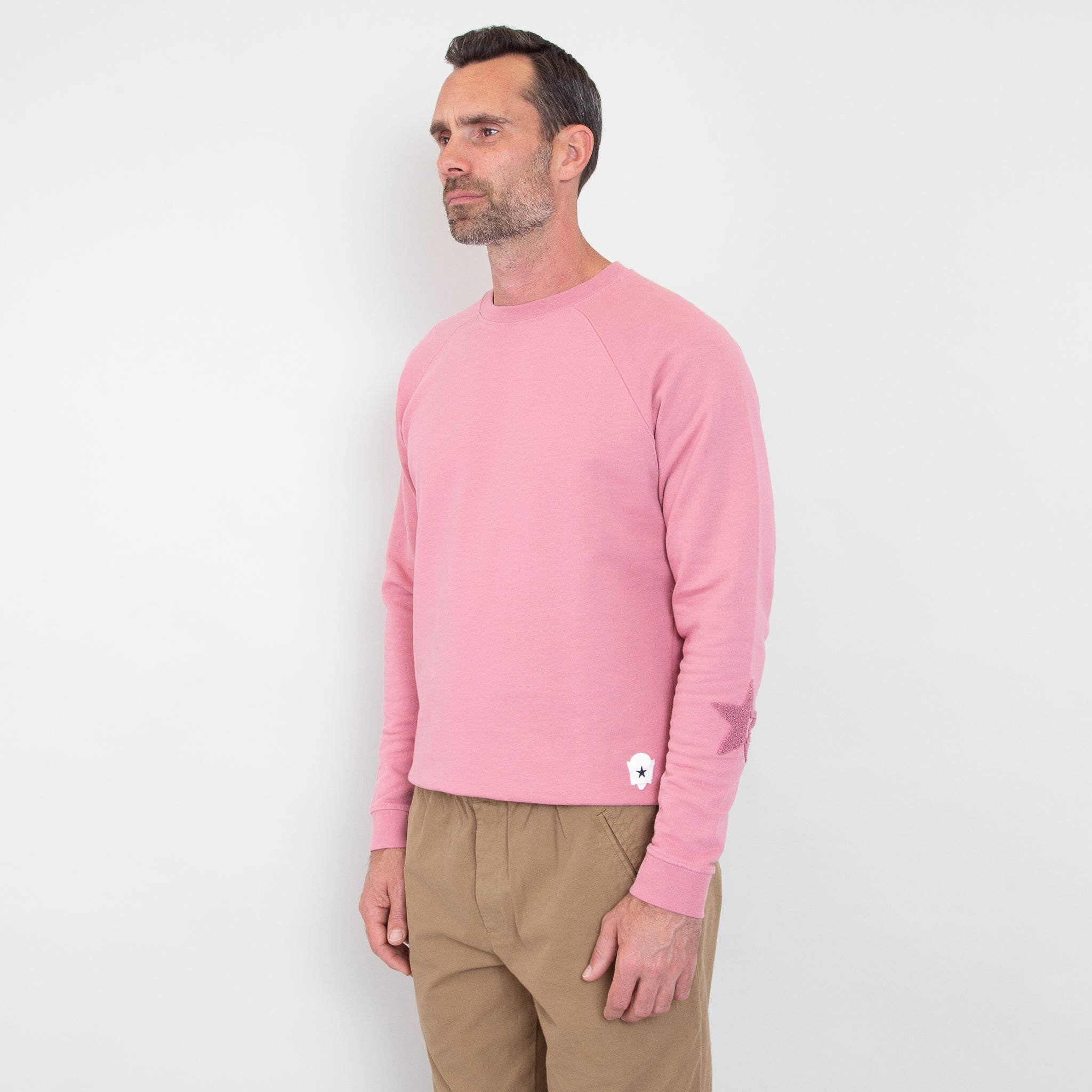 Sounder Golf | Sounder Golf | Clothing | Sweats| Raglan Star Sweat - Dusty Pink | Knits & Sweats