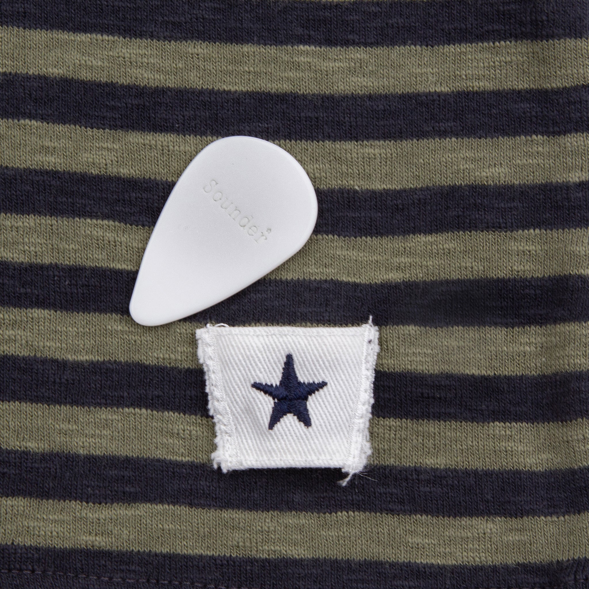 Stripe T-Shirt in Olive and Charcoal