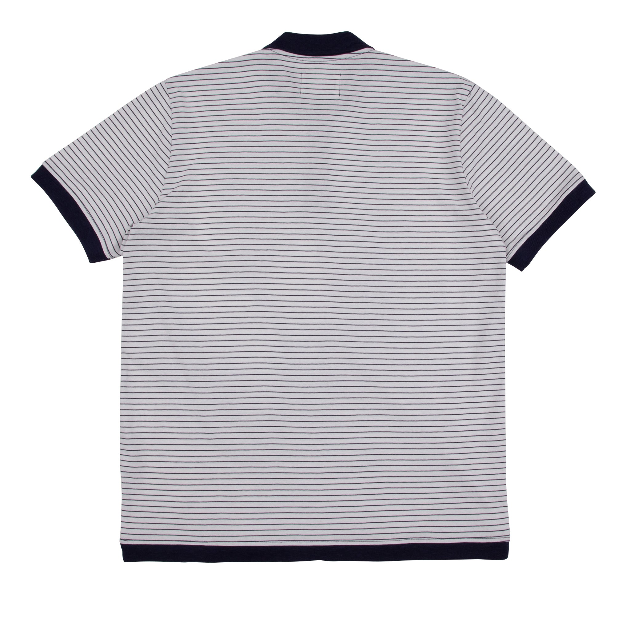 Sounder Golf | Sounder Golf | Clothing | Polos | Play Well Polo - Off White and Dark Navy Pin Stripe | Polos