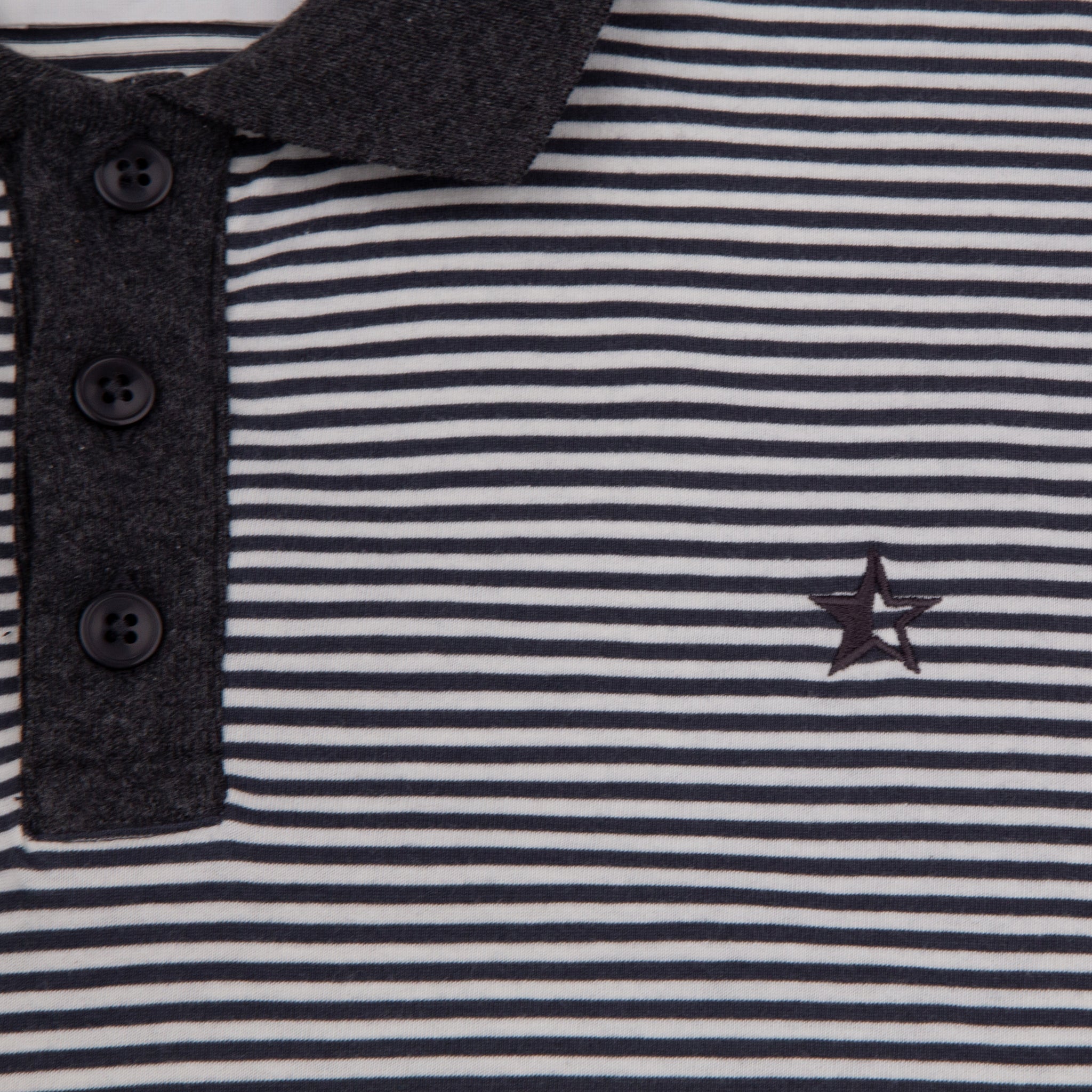 Sounder Golf | Sounder Golf | Clothing | Polos | Long Sleeve Play Well Polo - Charcoal and Off White | Polos