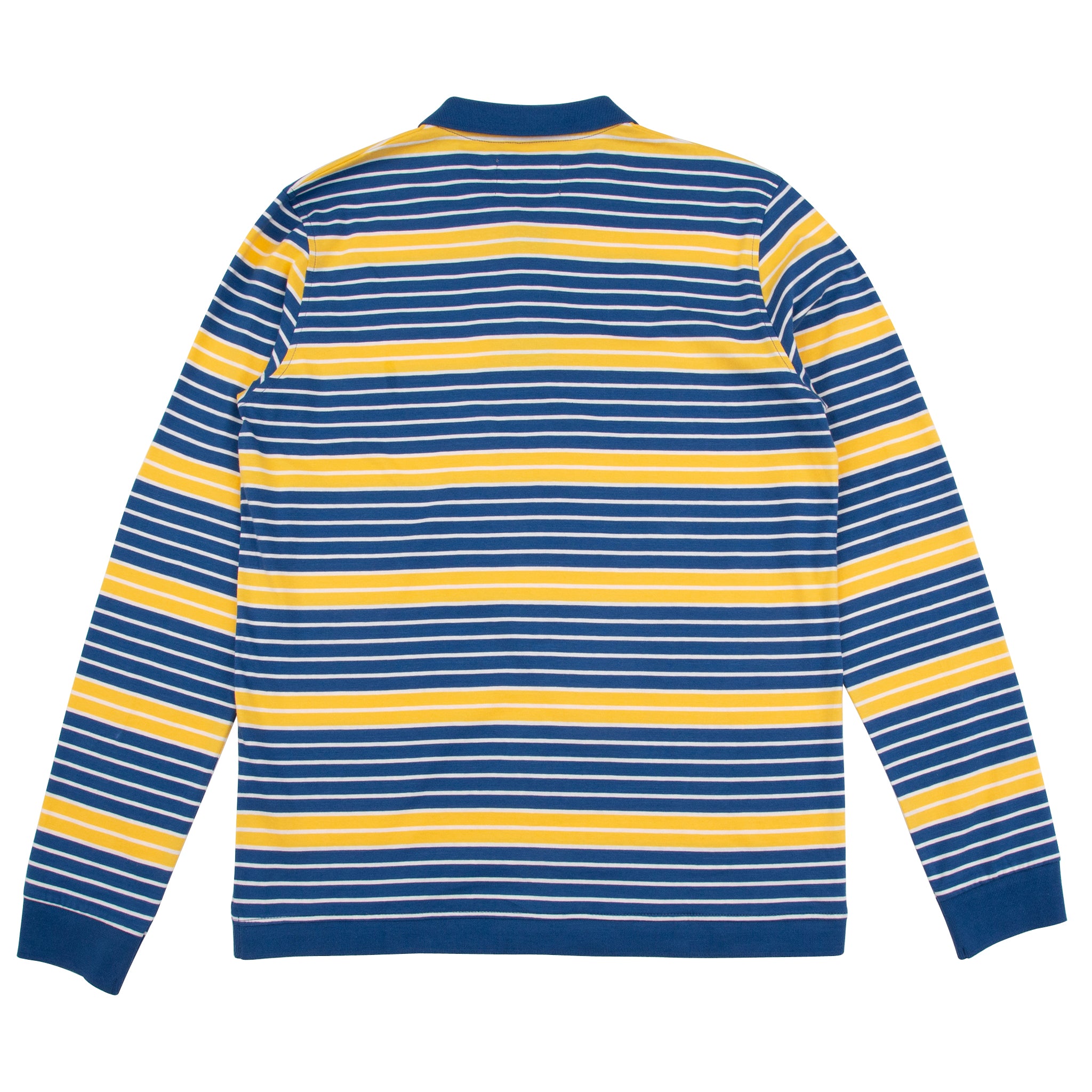 Sounder Golf | Sounder Golf | Clothing | Polos | Monterey Long Sleeve Polo - Petrol Blue and Sun Yellow | Polos