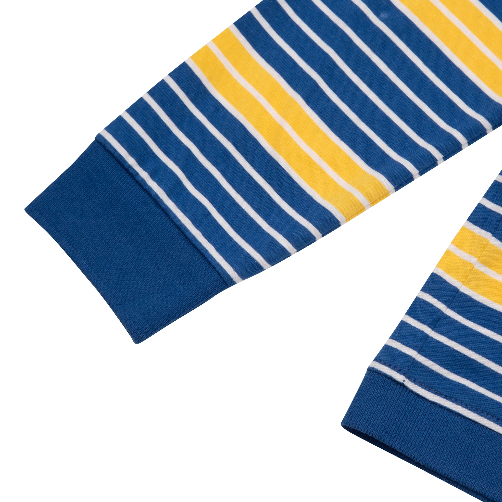 Sounder Golf | Sounder Golf | Clothing | Polos | Monterey Long Sleeve Polo - Petrol Blue and Sun Yellow | Polos