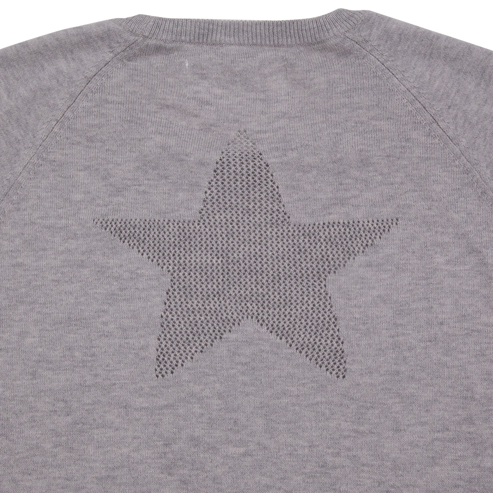 Sounder Golf | Sounder Golf | Clothing | Knits | Eden Knit with Pointelle Star - Light Grey Melange | Knits & Sweats