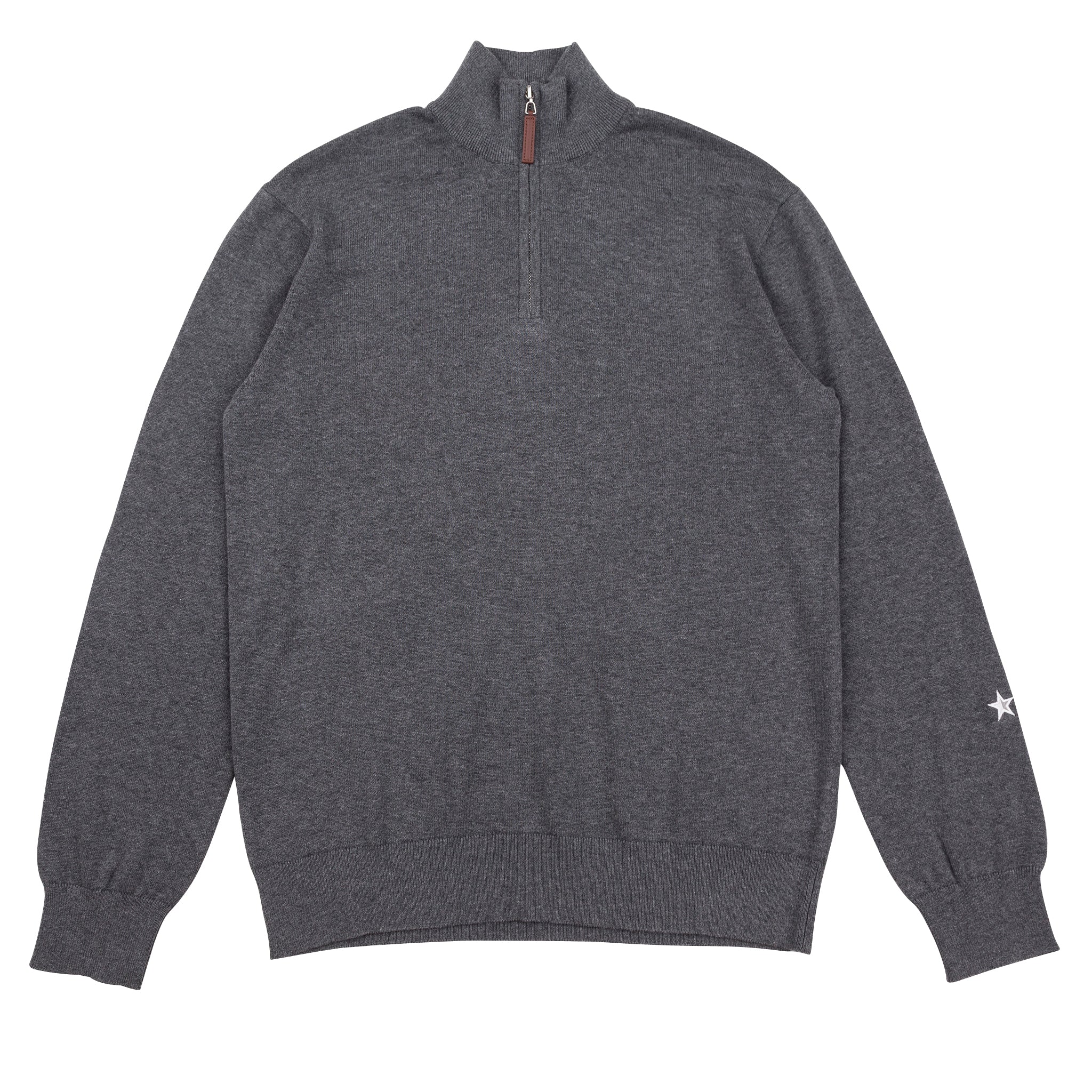 Sounder Golf | Sounder Golf | Clothing | Knits | Fine Cut Half Zip Knit - Dark Grey Melange | Knits & Sweats