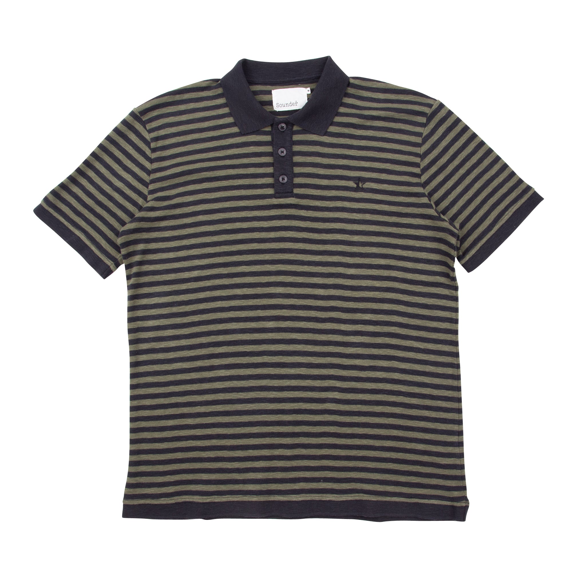 Sounder Golf | Sounder Golf | Clothing | Polos | Fuzzy Polo - Olive and Charcoal | T-Shirts & Shirts