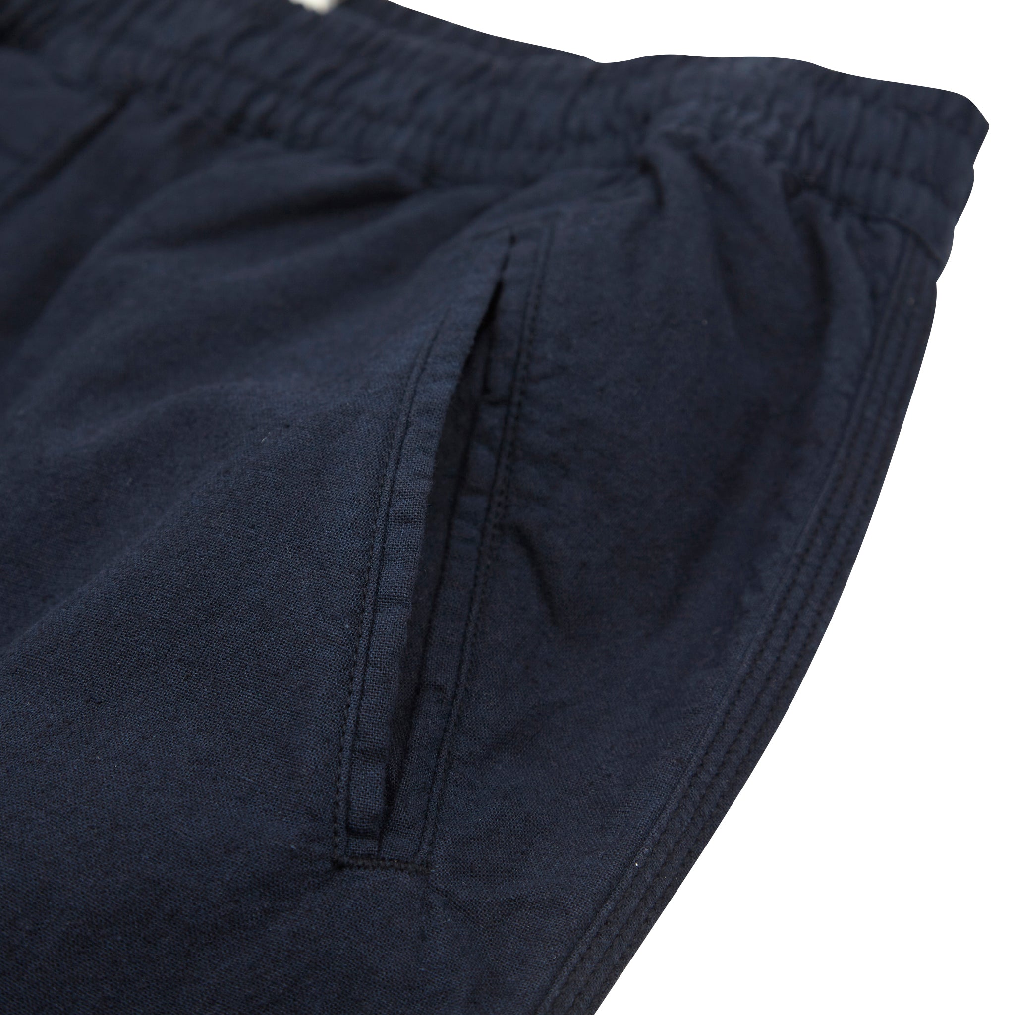 Drawcord Good Walk Chino - Navy Linen Cotton