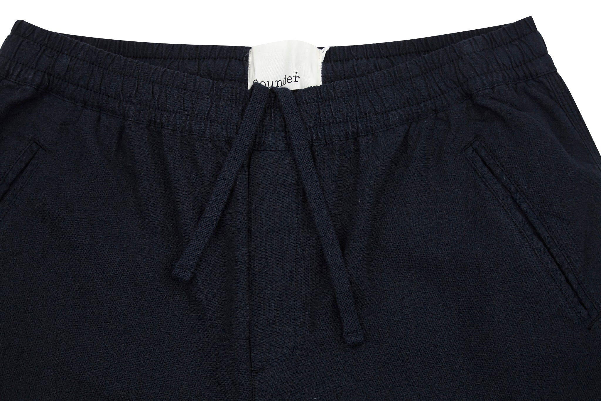 Drawcord Good Walk Chino - Navy Linen Cotton