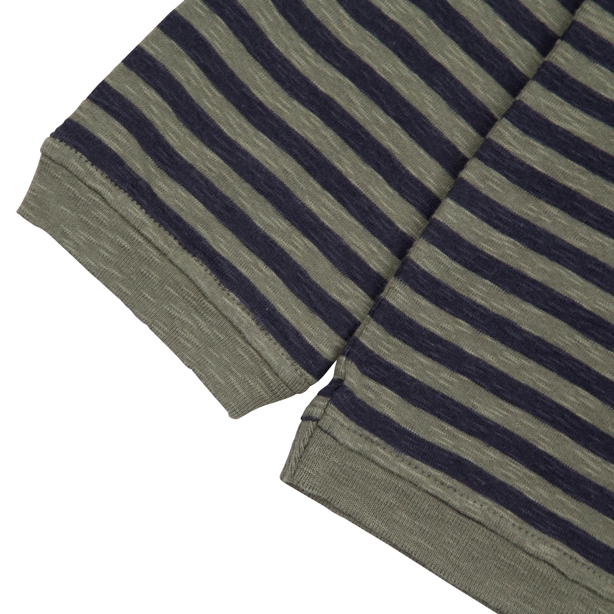 Fuzzy Long Sleeve Polo - Olive / Charcoal