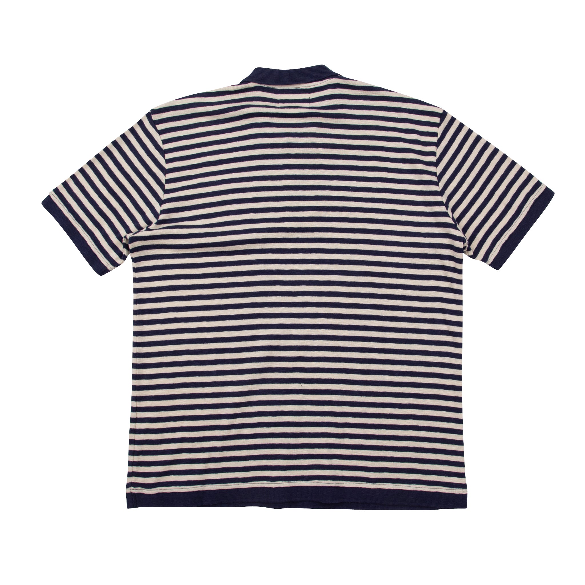 Fuzzy Pocket Polo - Navy / Ecru