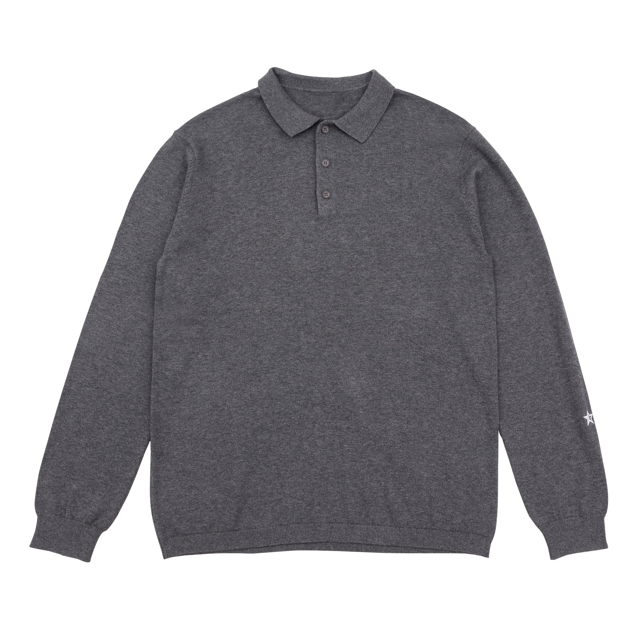 Sounder Golf | Sounder Golf | Clothing | Knits | Fine Cut Knitted Polo - Dark Grey Melange | Knits & Sweats