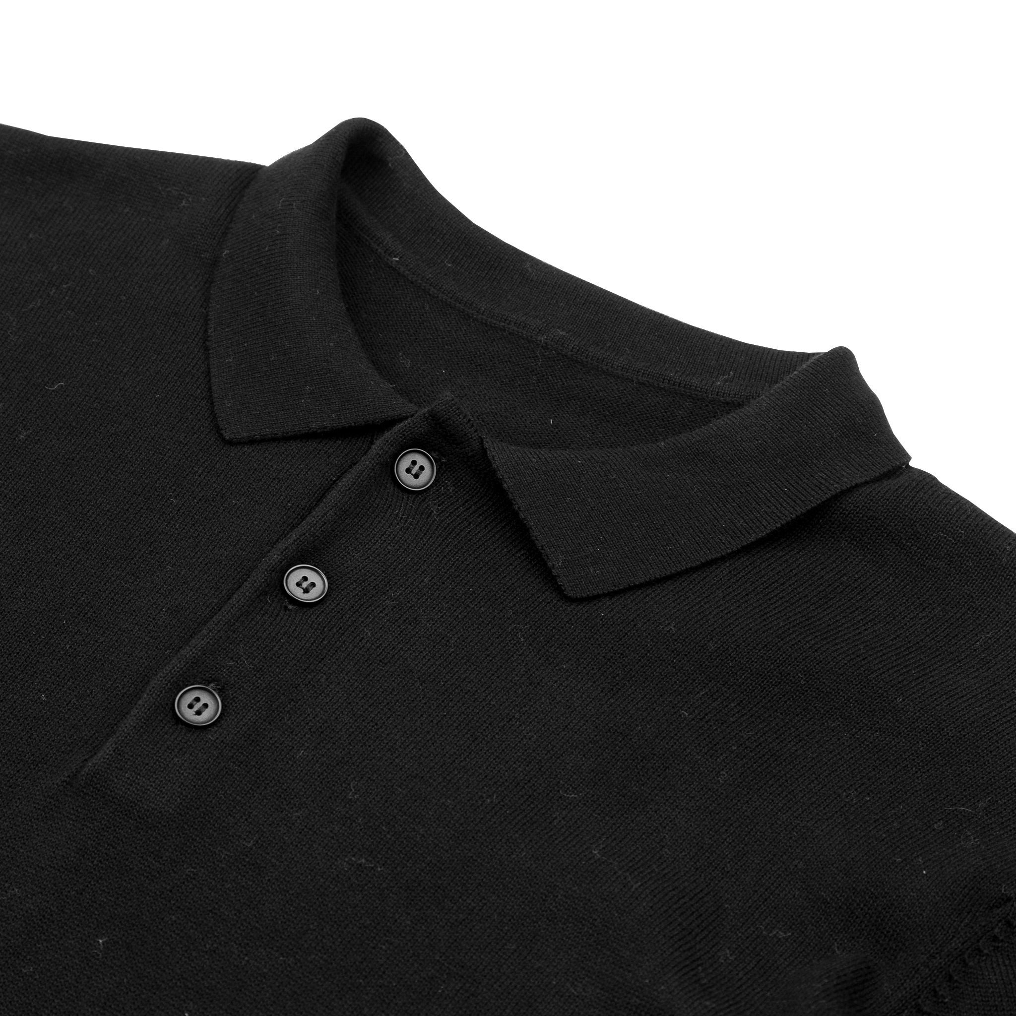 Sounder Golf | Sounder Golf | Clothing | Knits | Fine Cut Knitted Polo - Black | Knits & Sweats