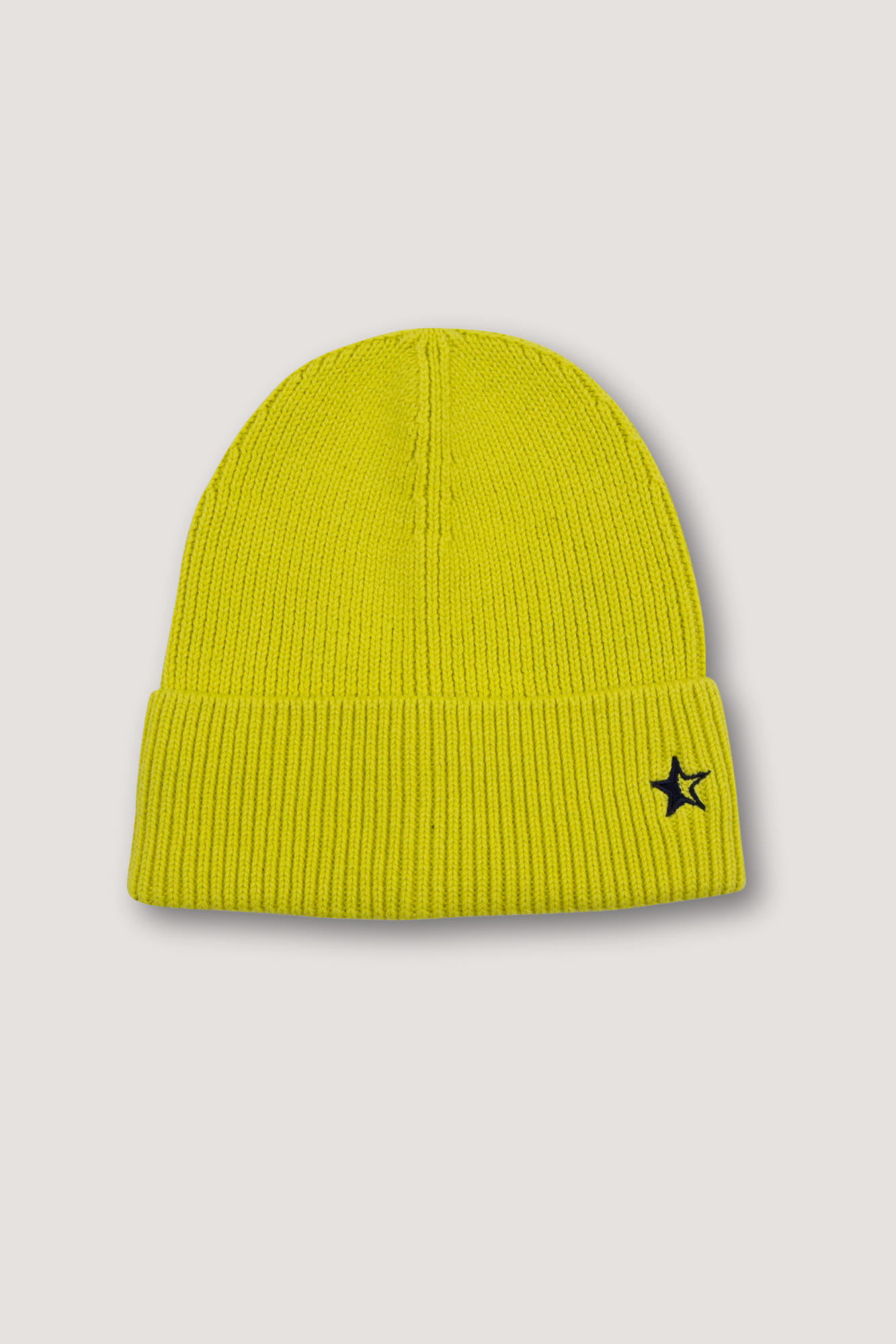 Luxe Star Beanie - Neon Yellow