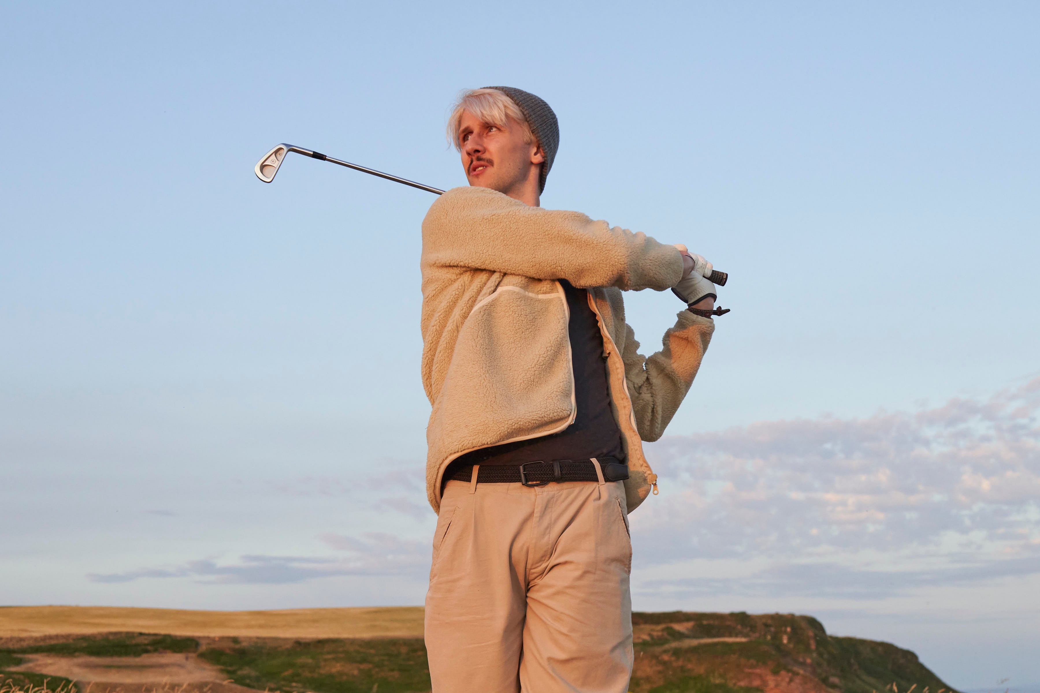 Sounder Golf | Sounder Golf | Clothing | Fleeces | Himalayas Fleece Jacket - Oat | Outerwear