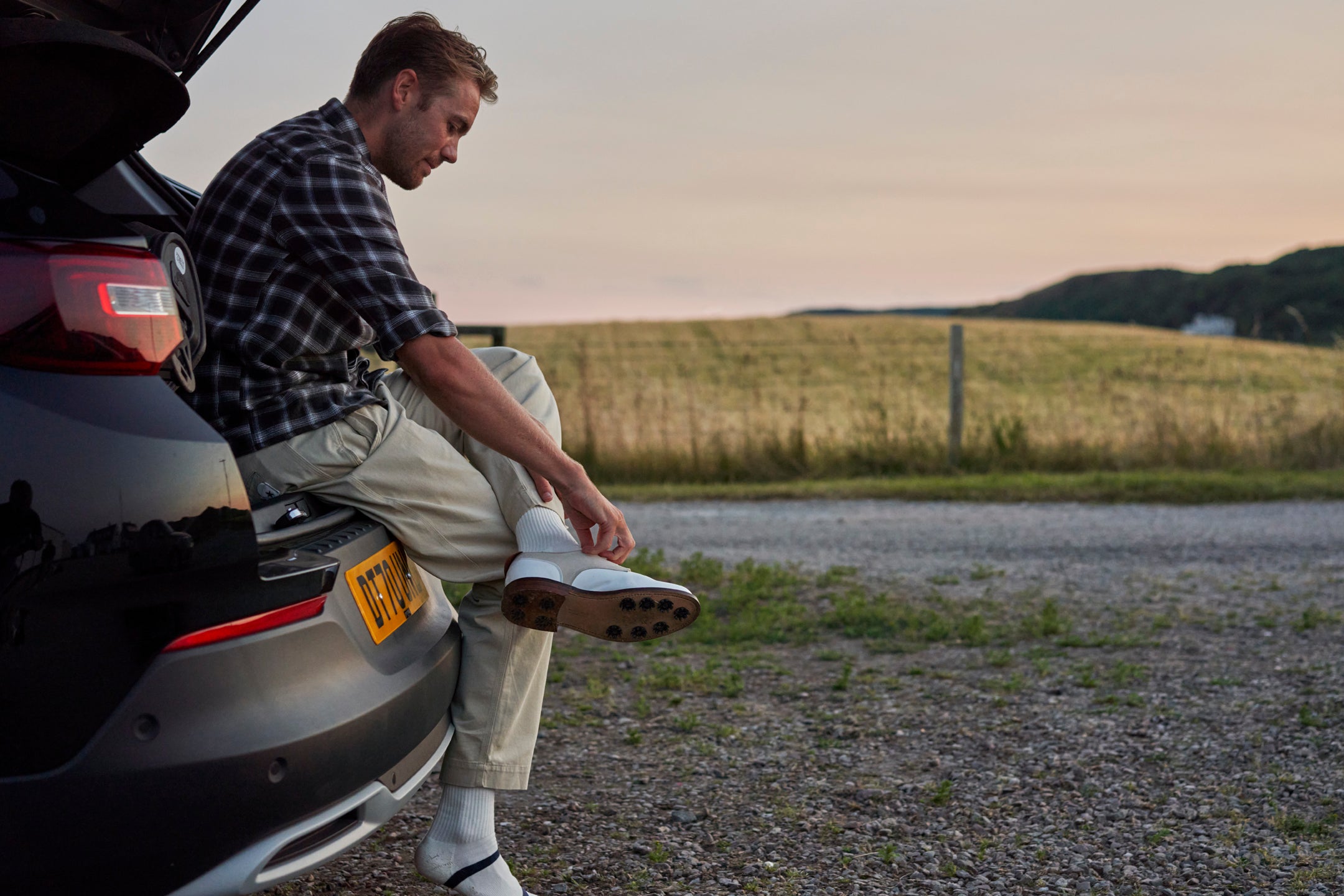 Sounder Golf | Sounder Golf | Golf Shoes | The Sounder x Grenson Golf Shoe - White | Shoes