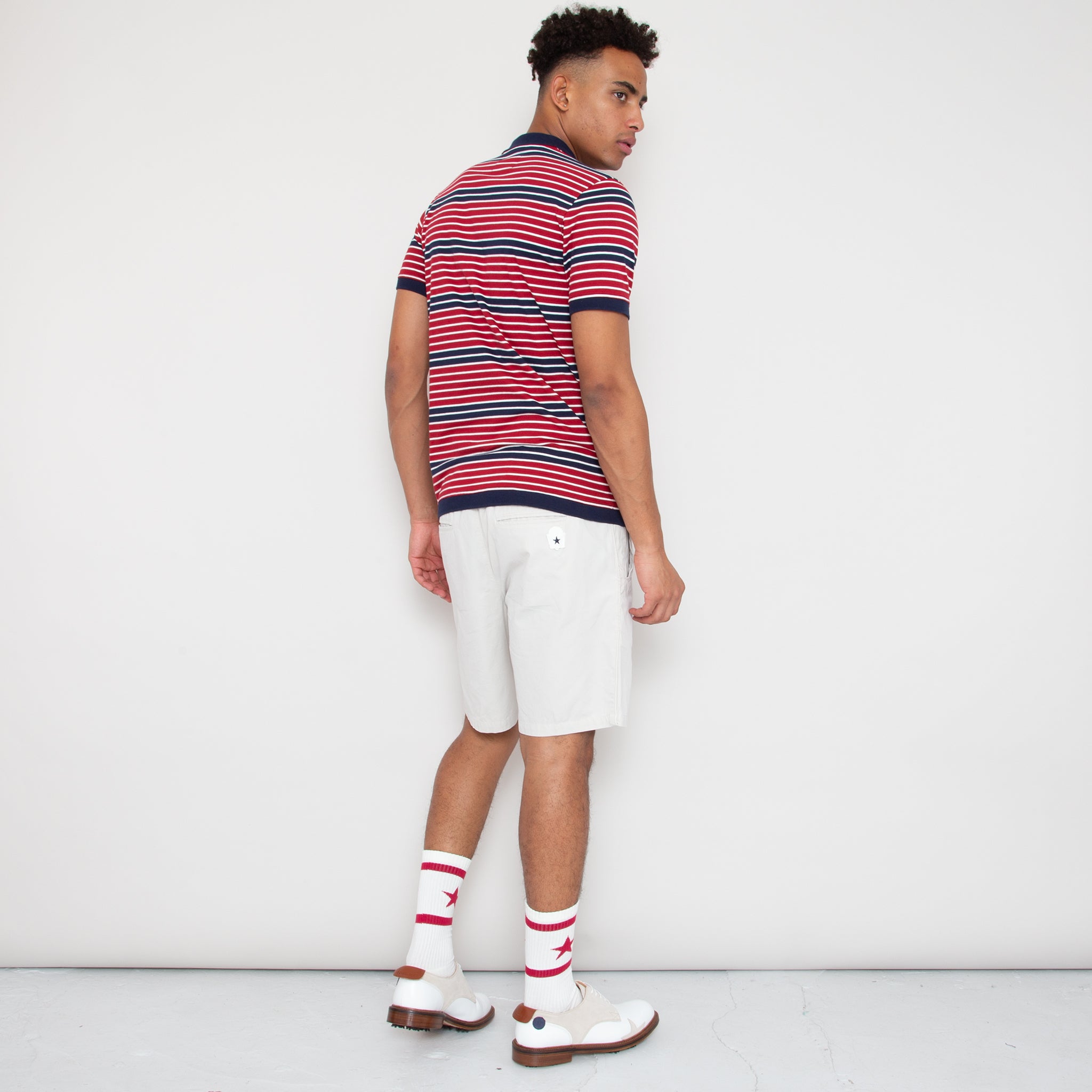 Sounder Golf | Sounder Golf | Clothing | Socks | Star Sock - White and Dark Red | Socks