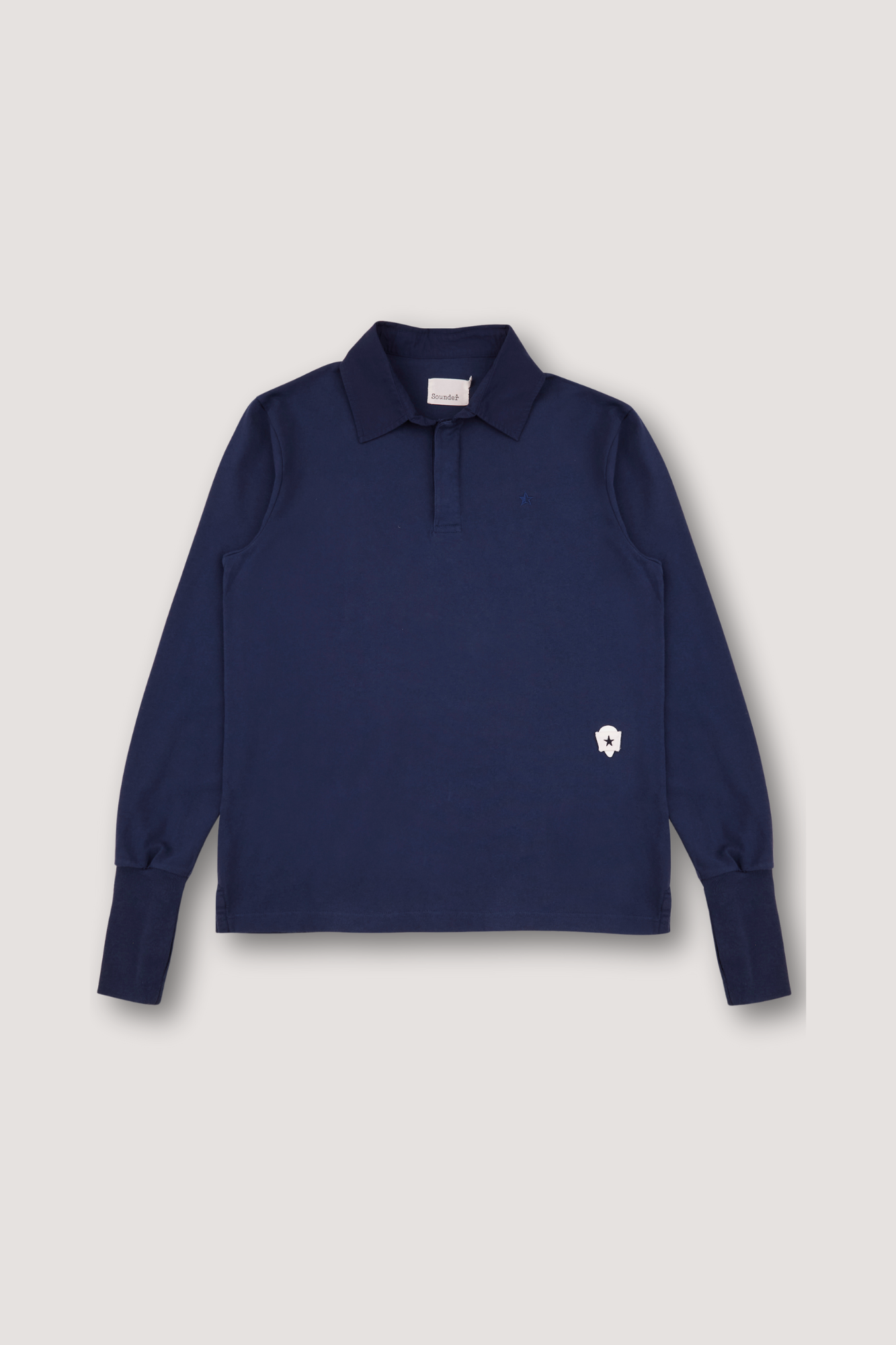 Big Mach Long Sleeve Polo Sweat - Petrol Blue