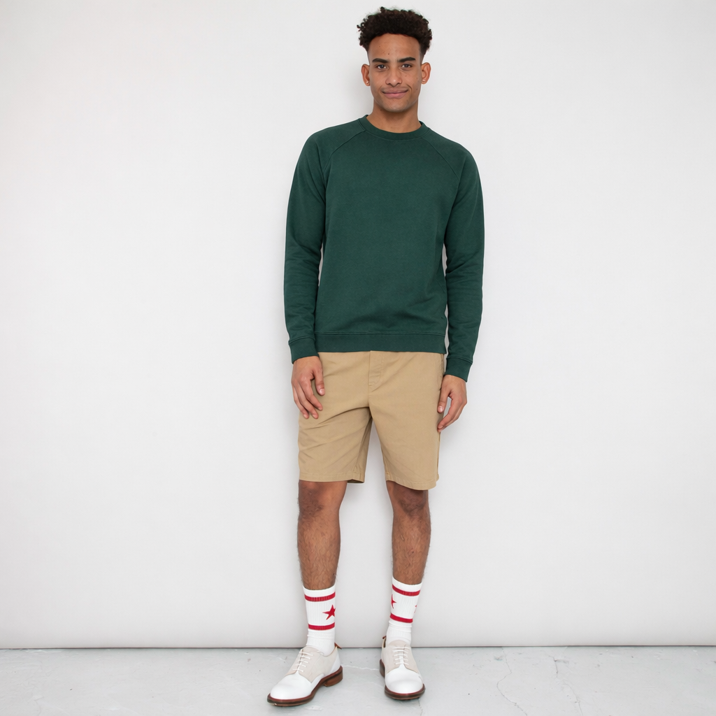 Raglan Star Sweat - Dark Green