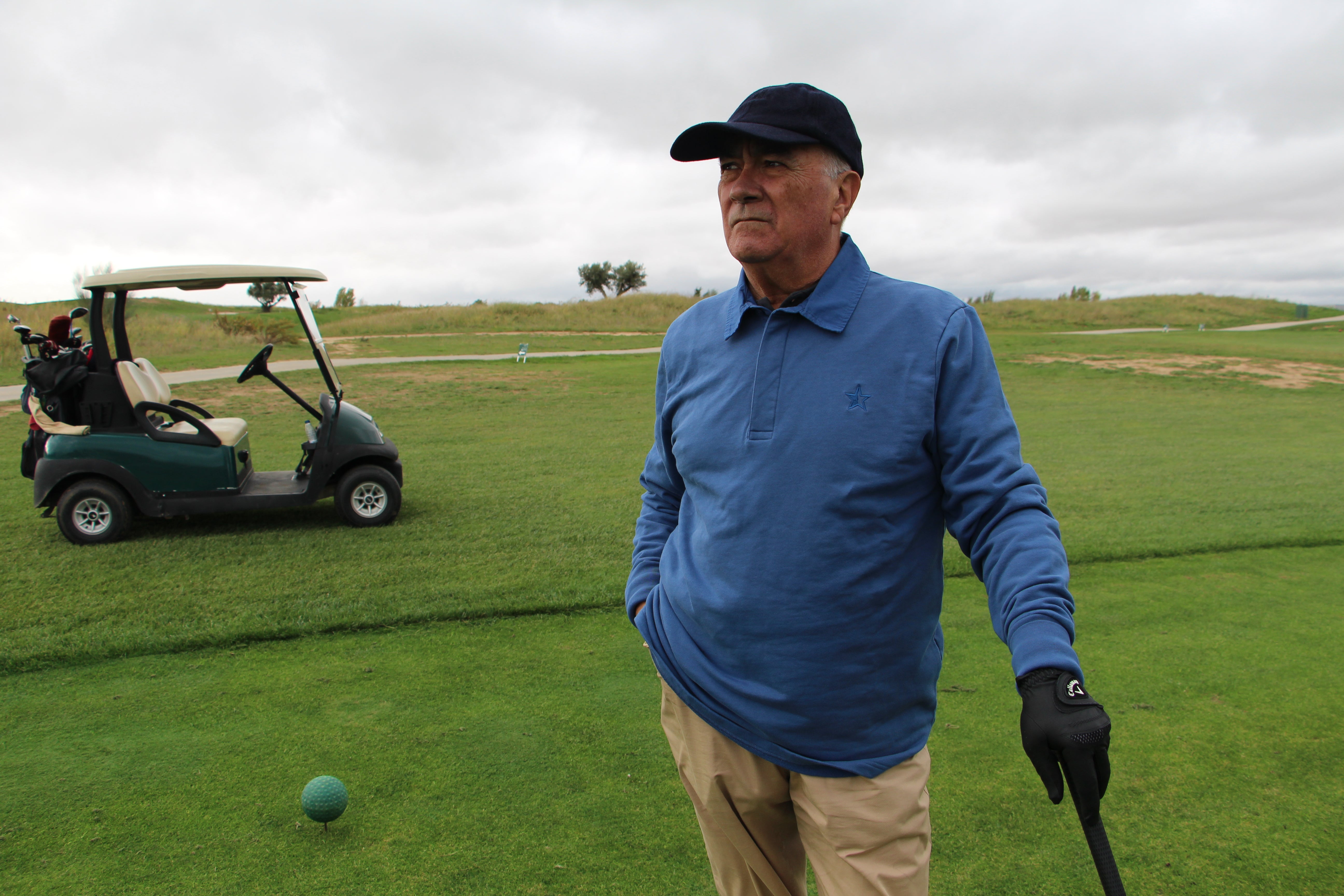 Big Mach Long Sleeve Polo Sweat - Sea Blue