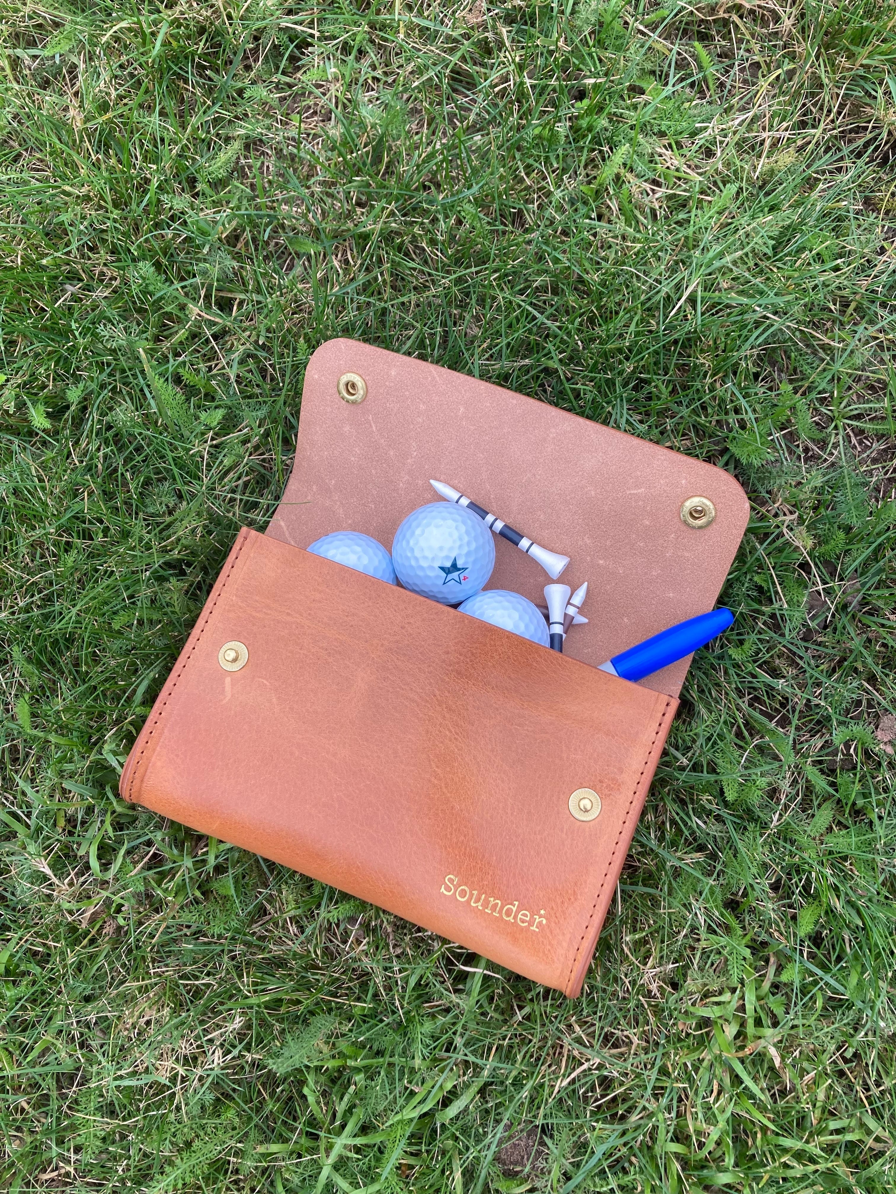 Sounder Golf | Sounder Golf | Accessories | Leather | Tidy Leather Pouch - Warm Tan | Leather