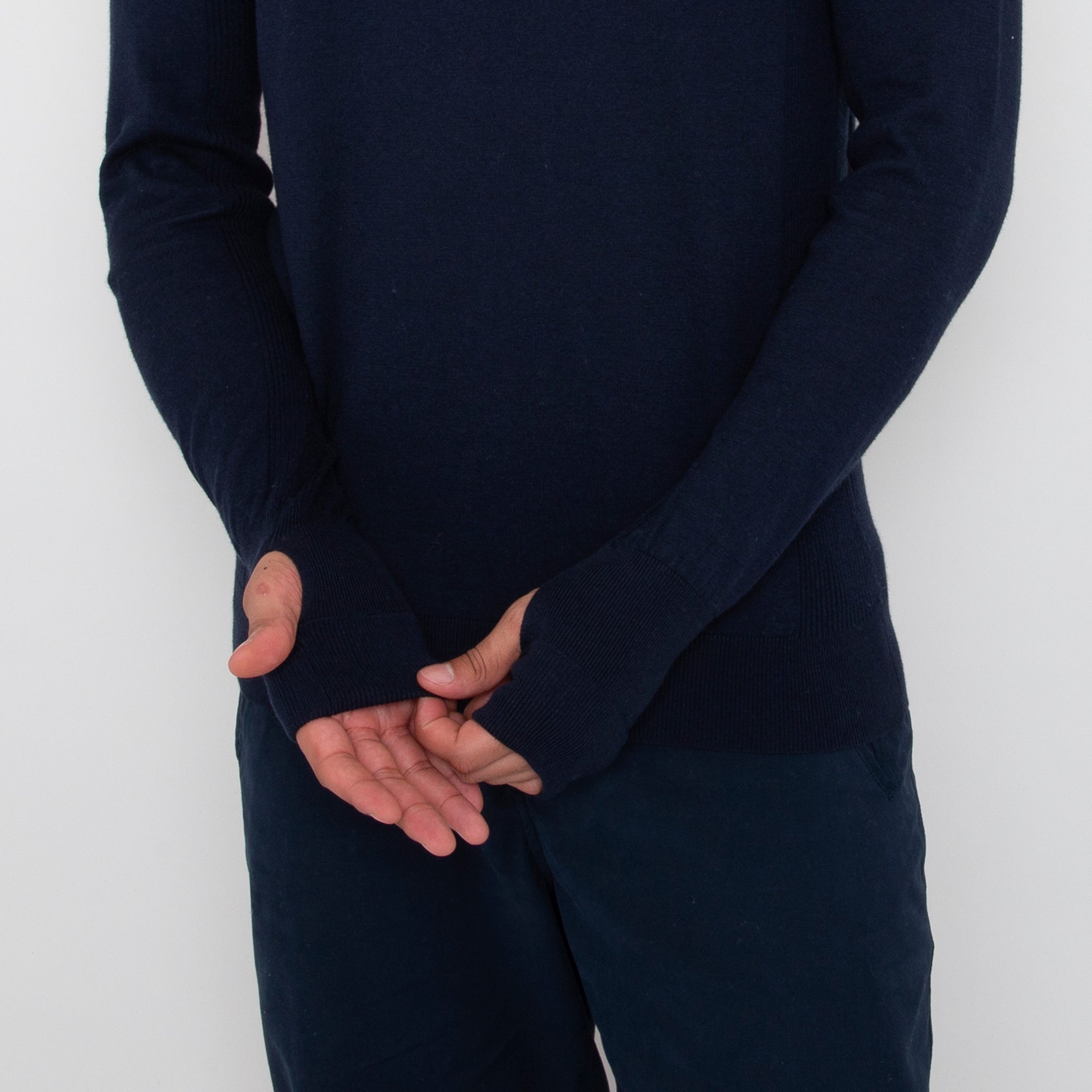 Eden Knit with Pointelle Star - Dark Navy