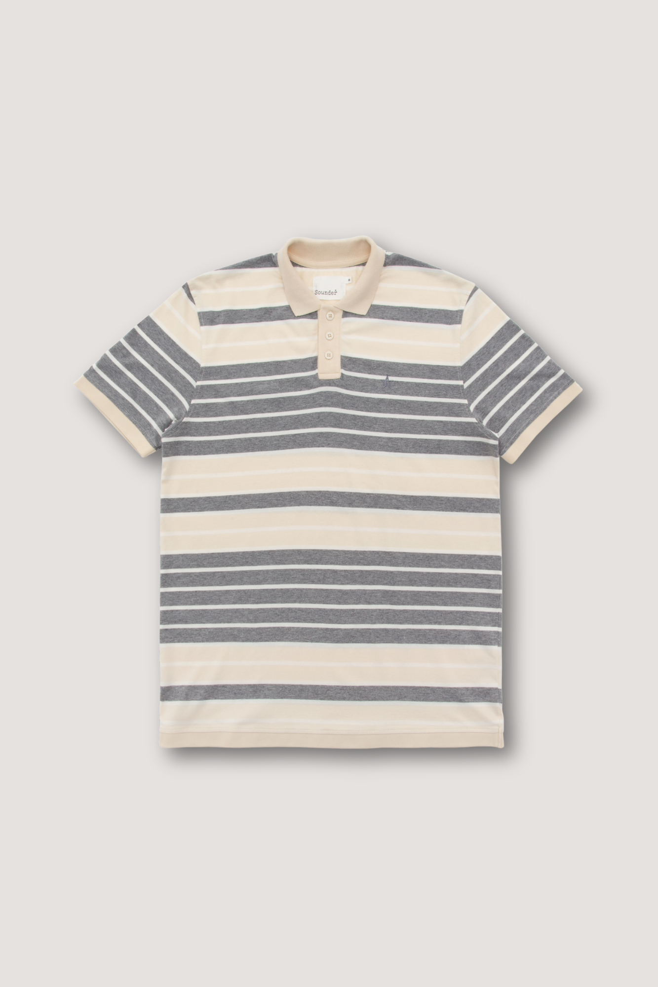 Play Well Polo - Mid Grey / Natural