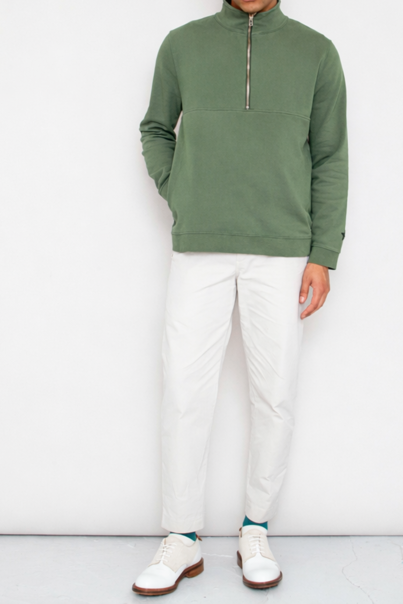Half Zip Sweat - Khaki