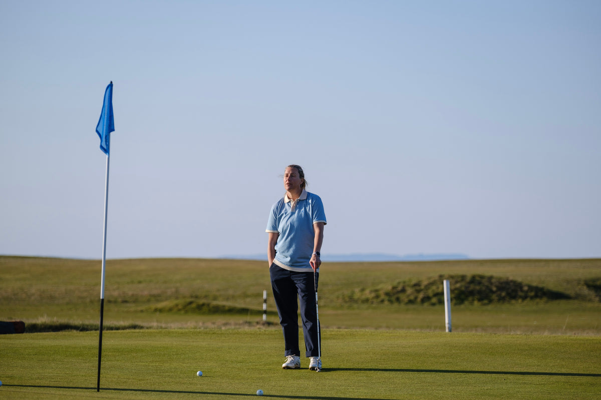 Sounder Golf | Sounder Golf | Clothing | Polos | Play Well Polo - Royal Blue / Off White Stripe | Polos